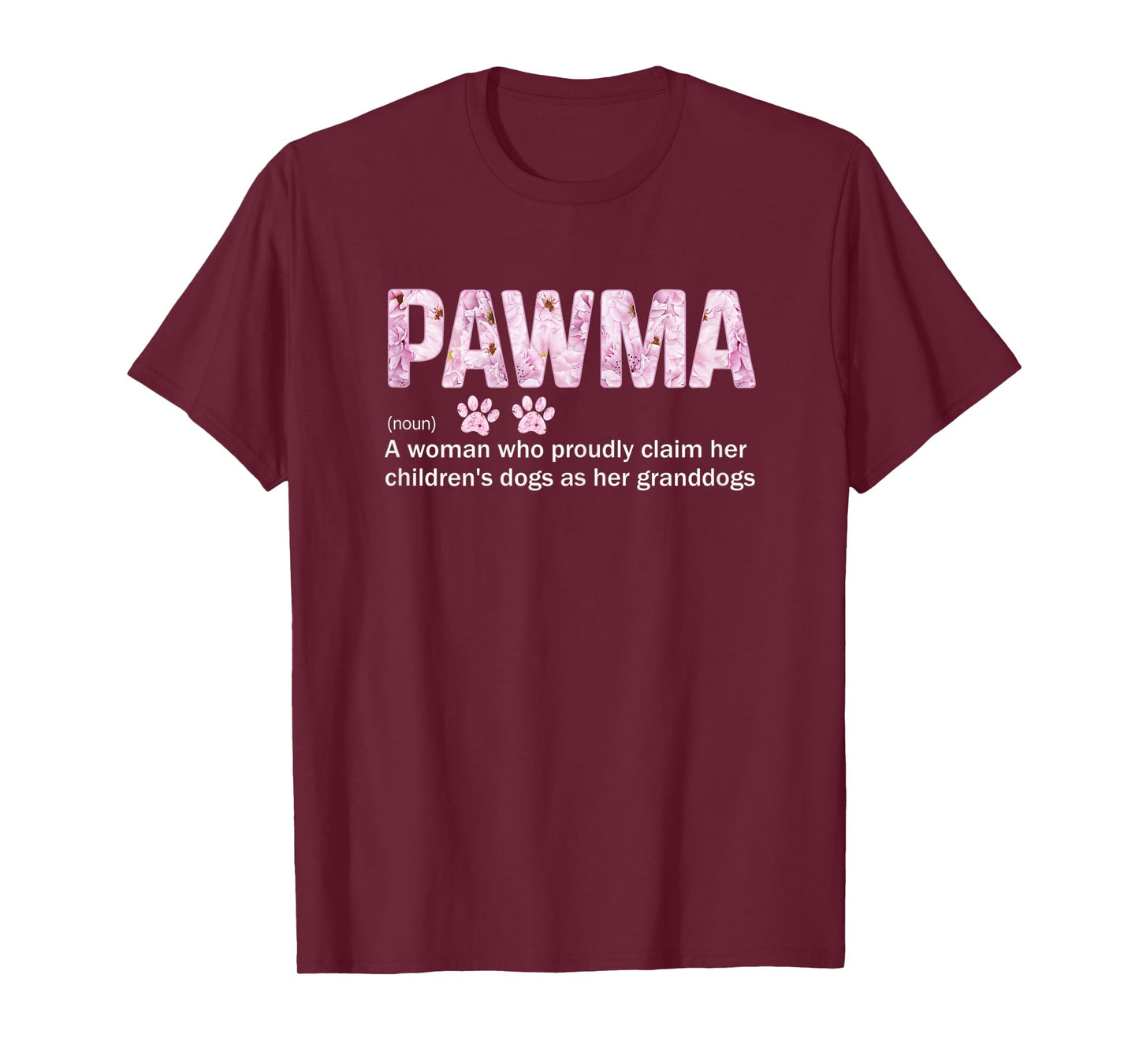 Womens Pawma Definition Like Grandma Only Cooler Flower Lovers Dogs T-Shirt