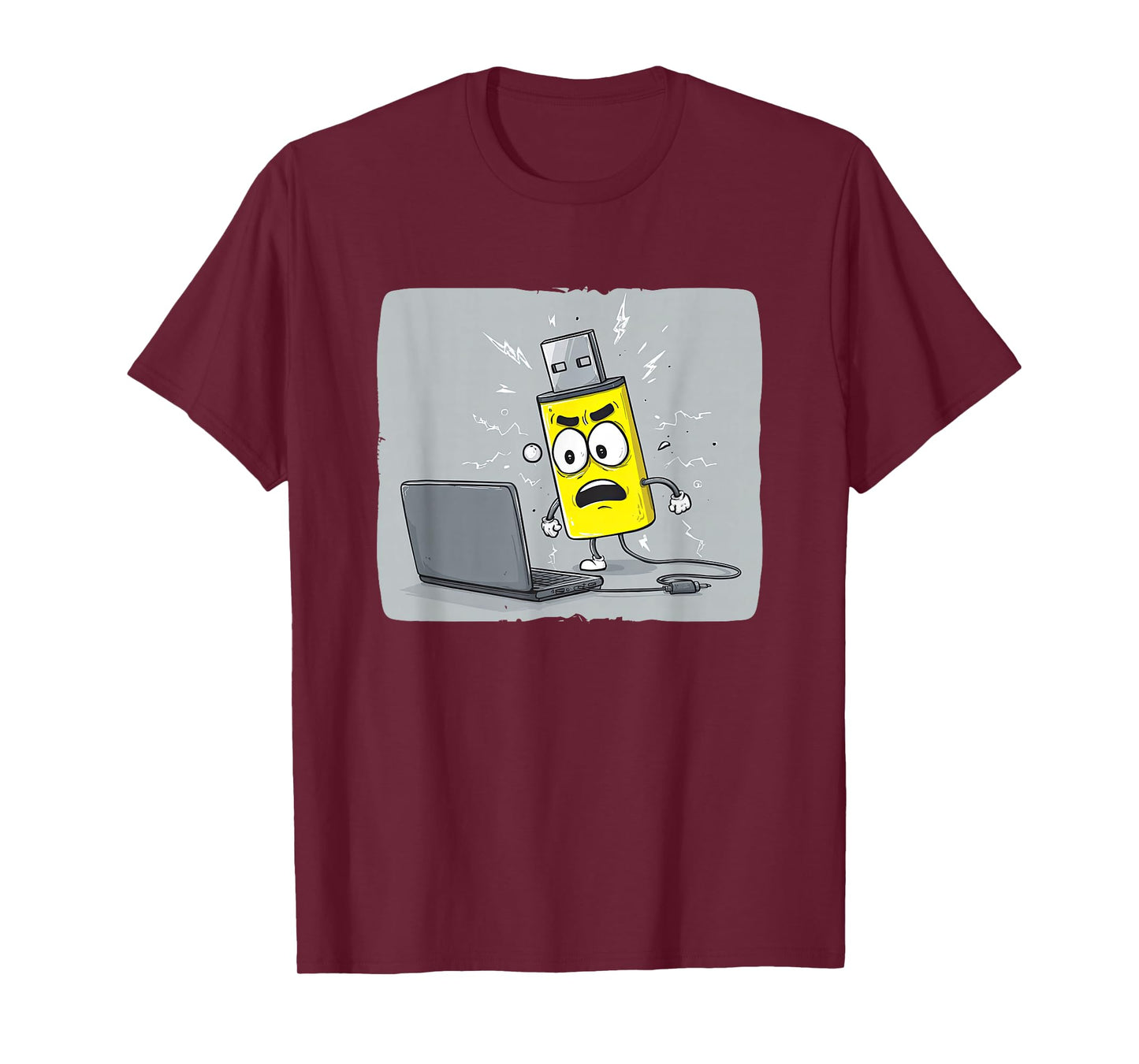 Angry Yellow USB Costume T-Shirt