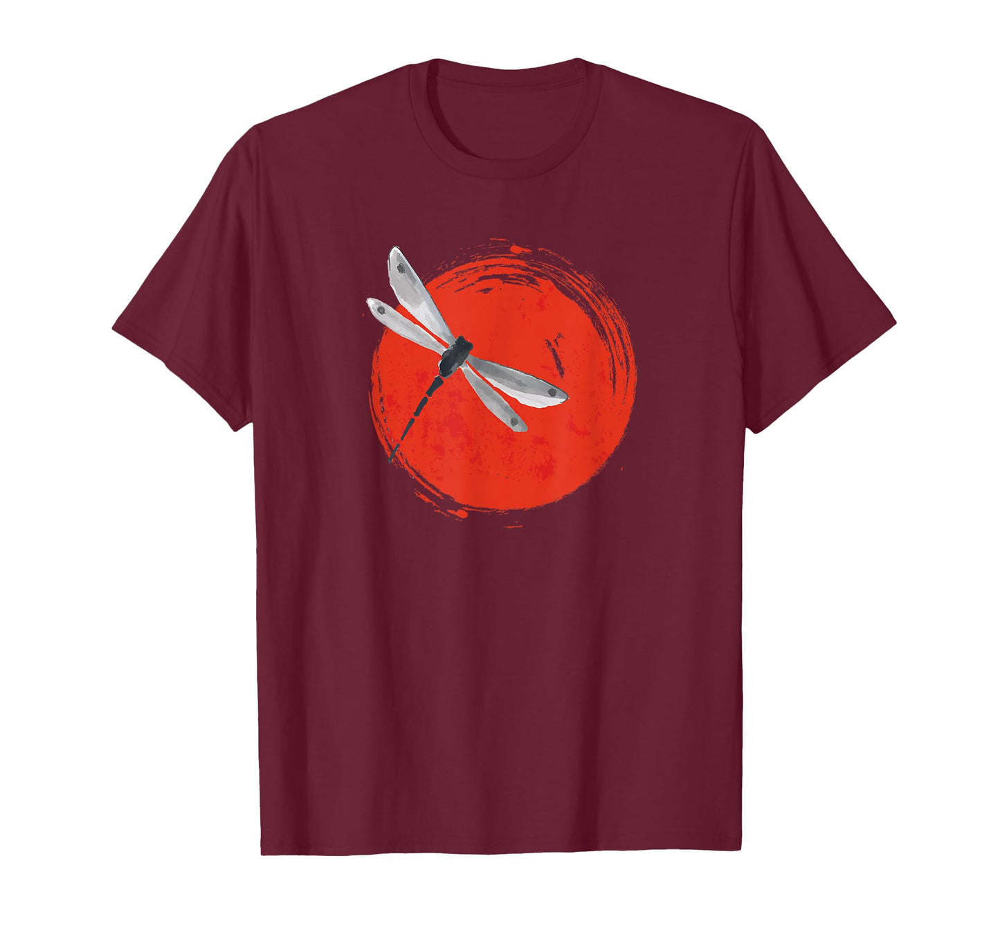 Zen Circle Japanese Dragonfly Sun Yoga T-Shirt