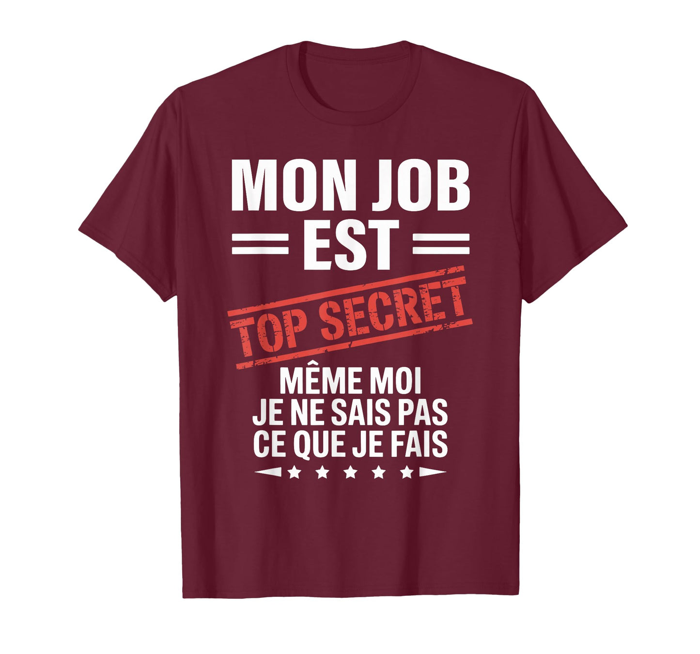 My Job is top Secret Humor Funny Humor Humorous Work T-Shirt