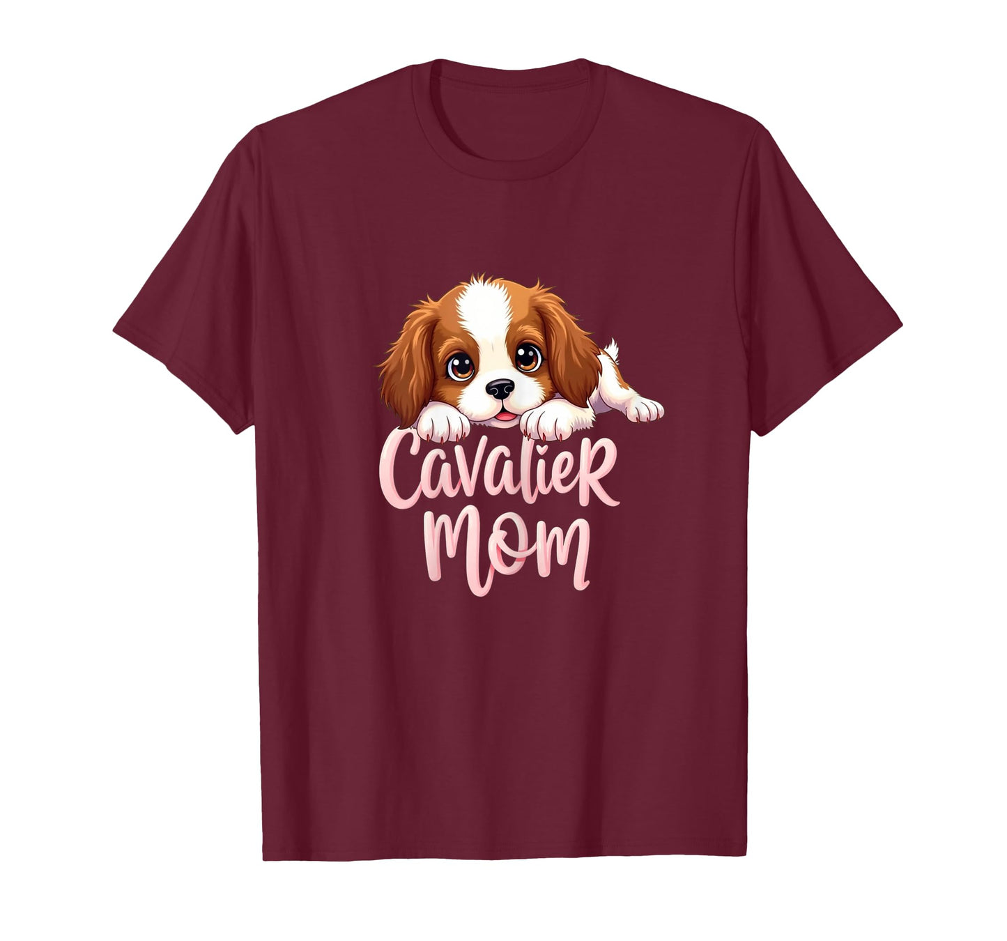 Cavalier Mom Dog King Charles Spaniel Mama Cute Puppy T-Shirt