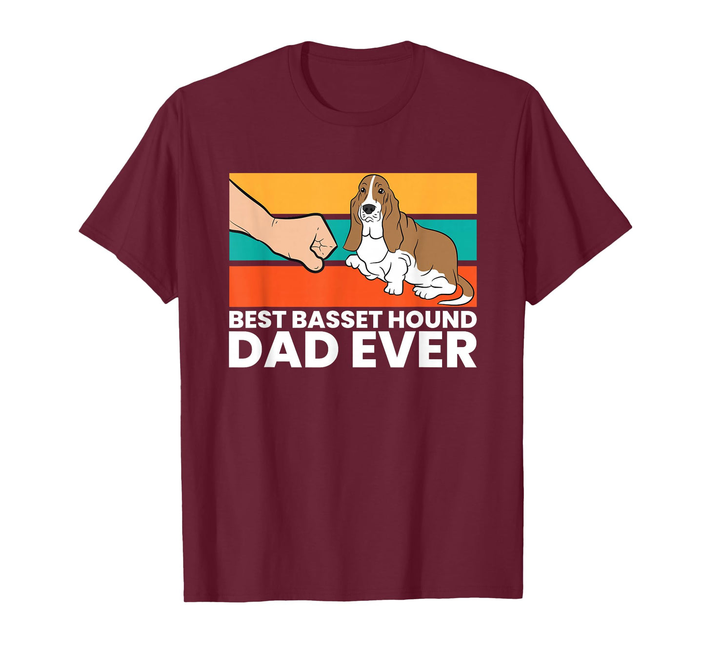 Best Basset Hound Dad Ever Funny Basset Hound T-Shirt