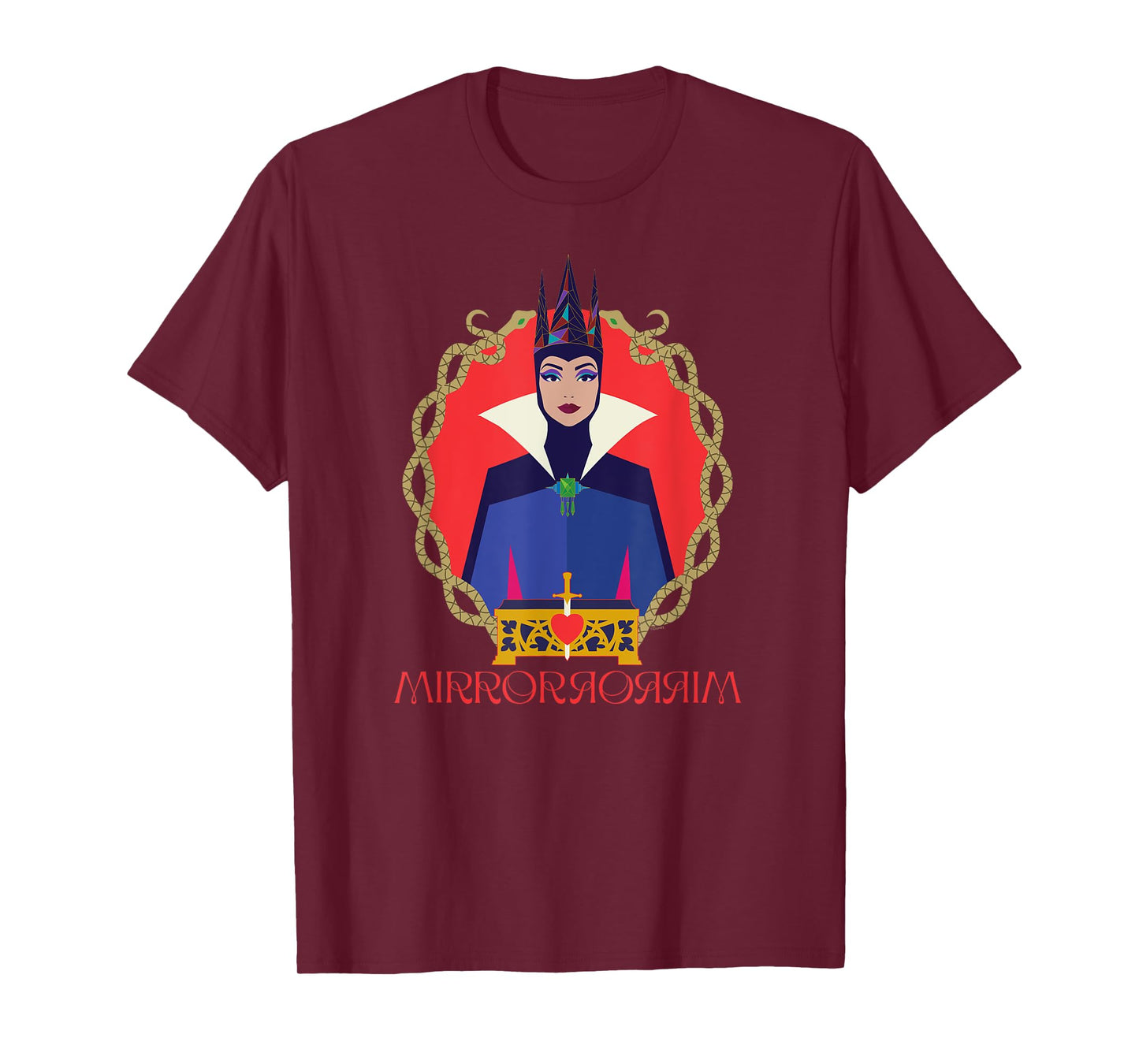 Disney Snow White Movie Evil Queen & Heart Box Mirror Mirror T-Shirt