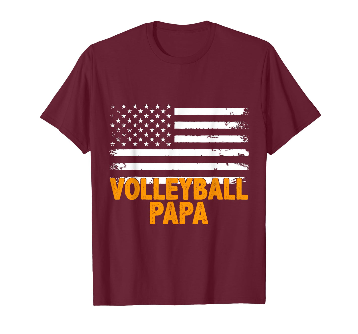 Proud American Volleyball Papa Sports Dad T-Shirt