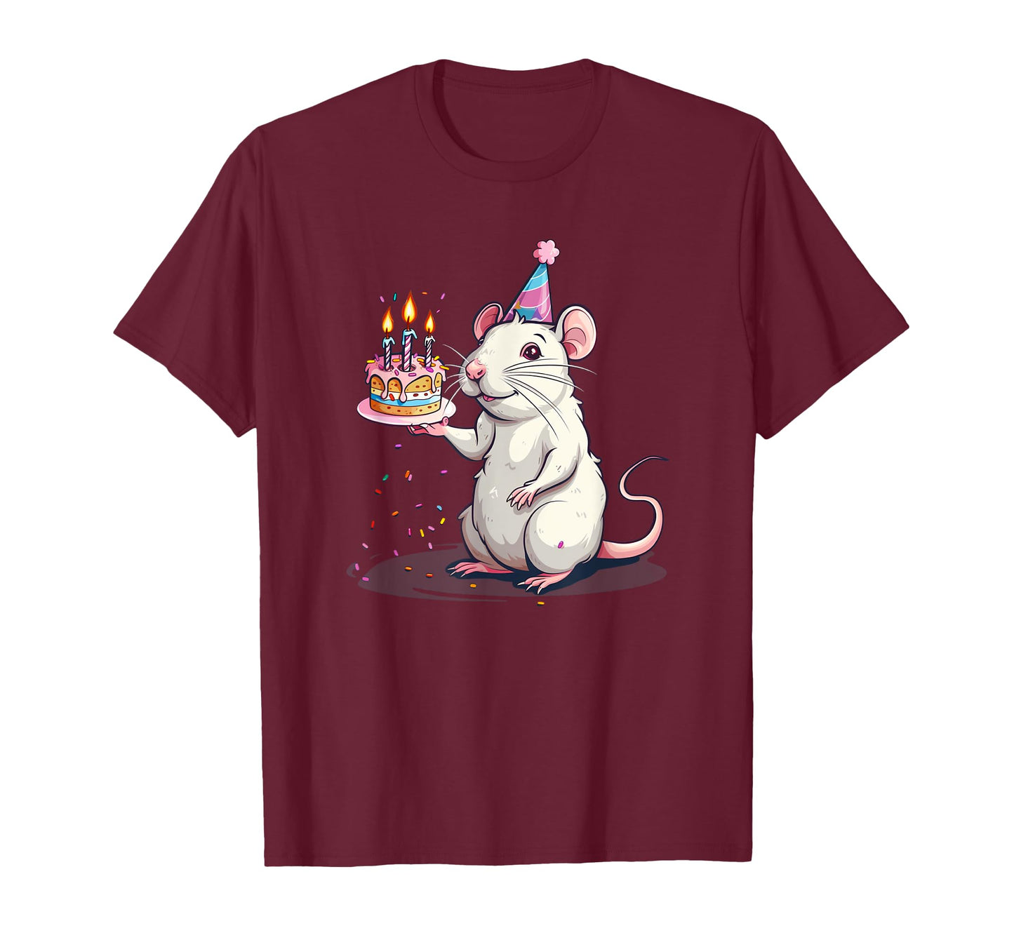 Happy Birthday Rat with B-Day Cake Costume T-Shirt