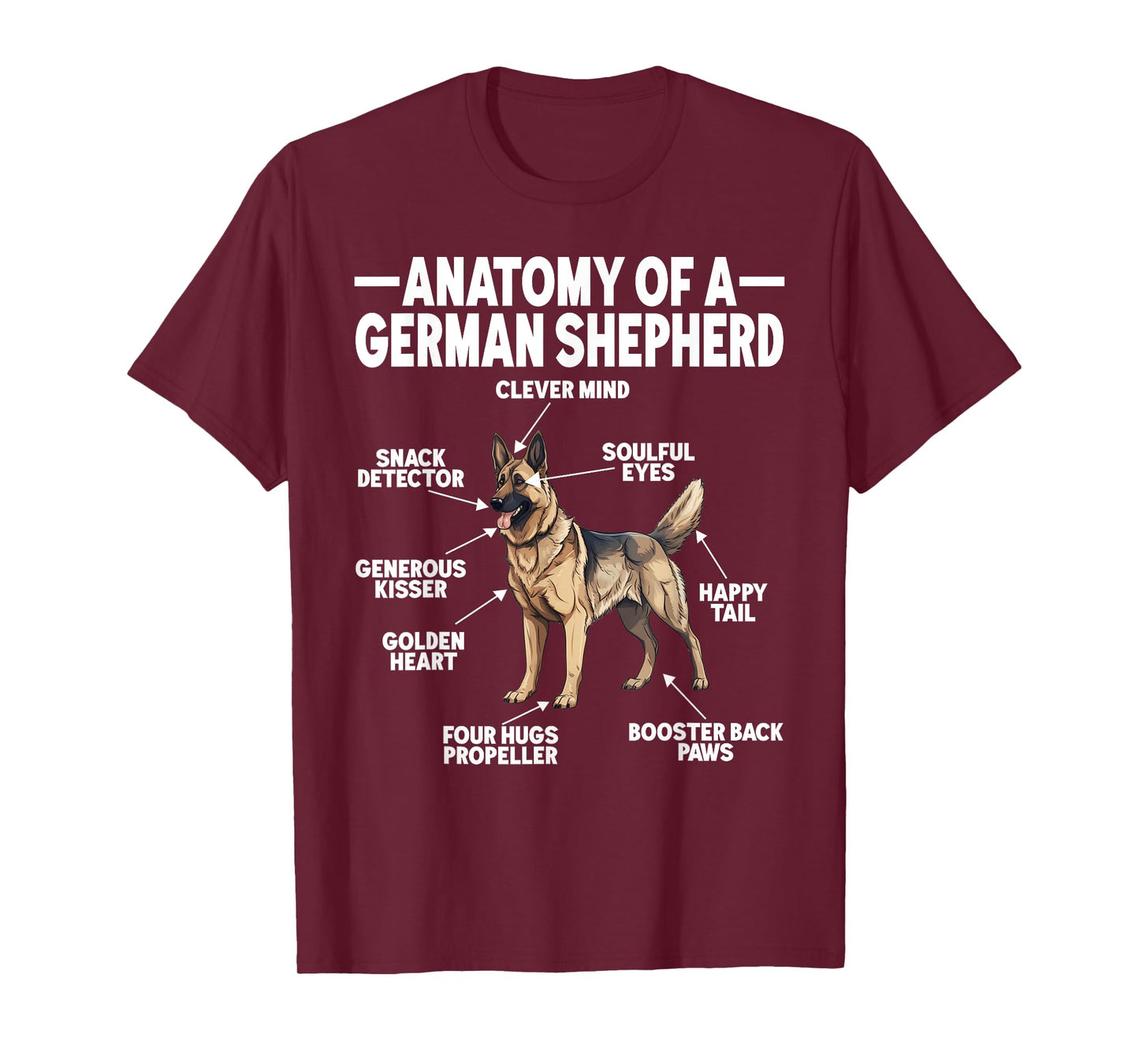 Funny Anatomy German Shepherd Dog Lovers German Shepherd Dog T-Shirt