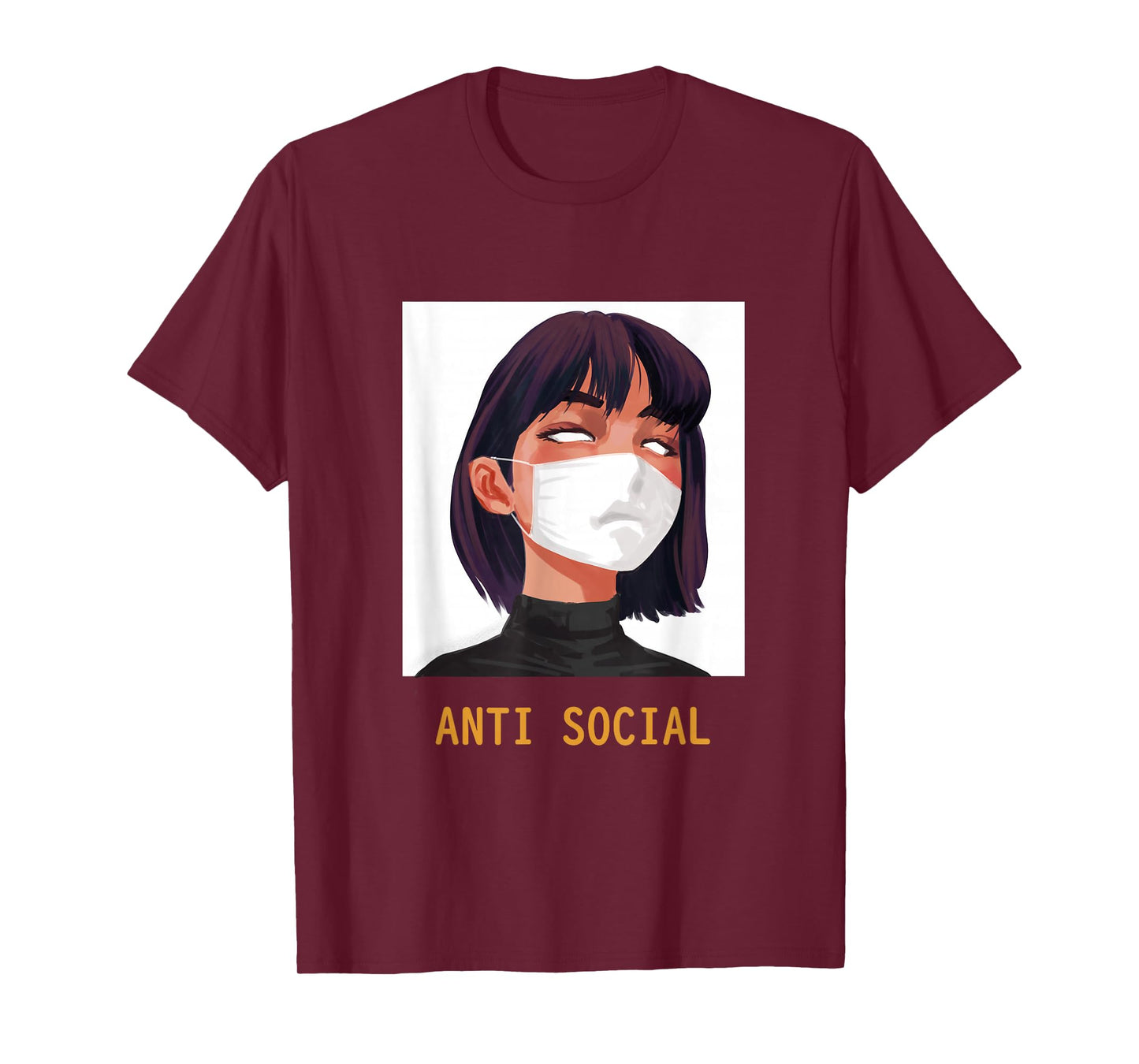 Antisocial Shirt Vaporwave Aesthetic Japanese Emo Anime Girl T-Shirt
