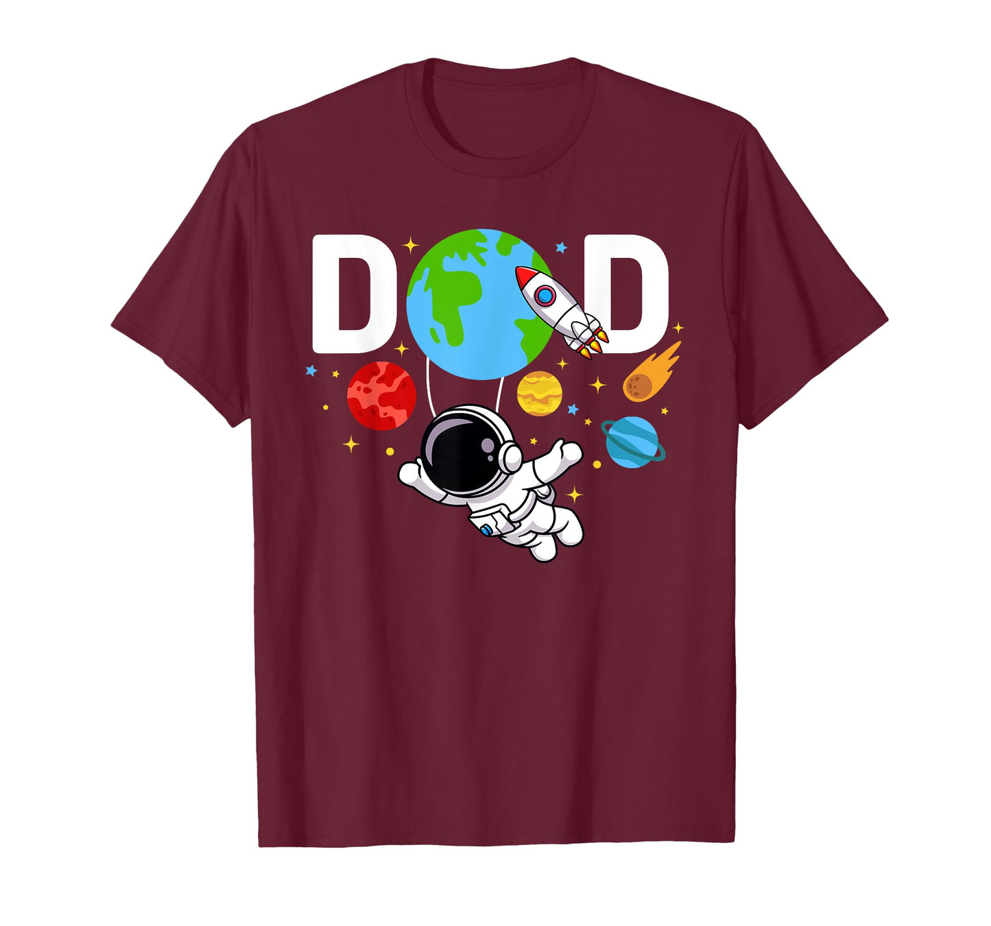 Dad Daddy Father Space Astronaut Birthday Family Matching T-Shirt