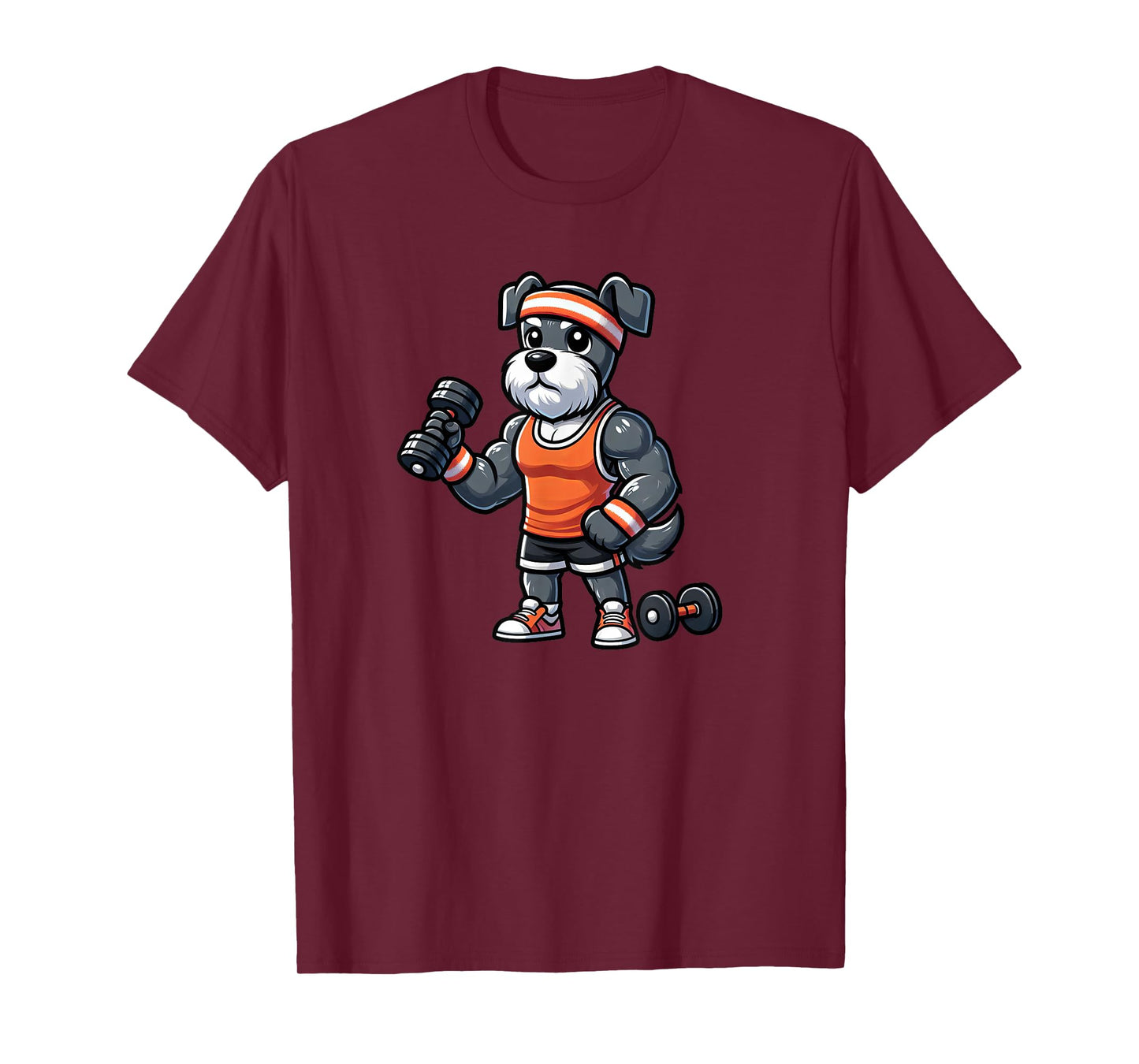 Schnauzer Workout Dog Funny Weightlifting T-Shirt