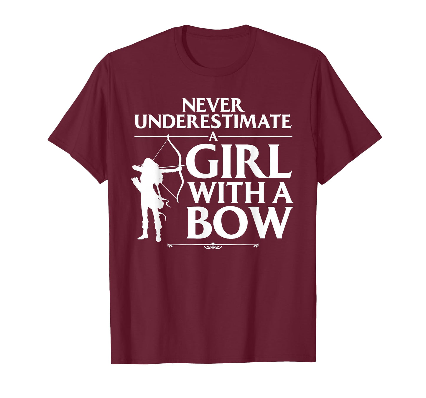 Funny Archery Design for Girls Women Bowhunter Archery Fans T-Shirt Small