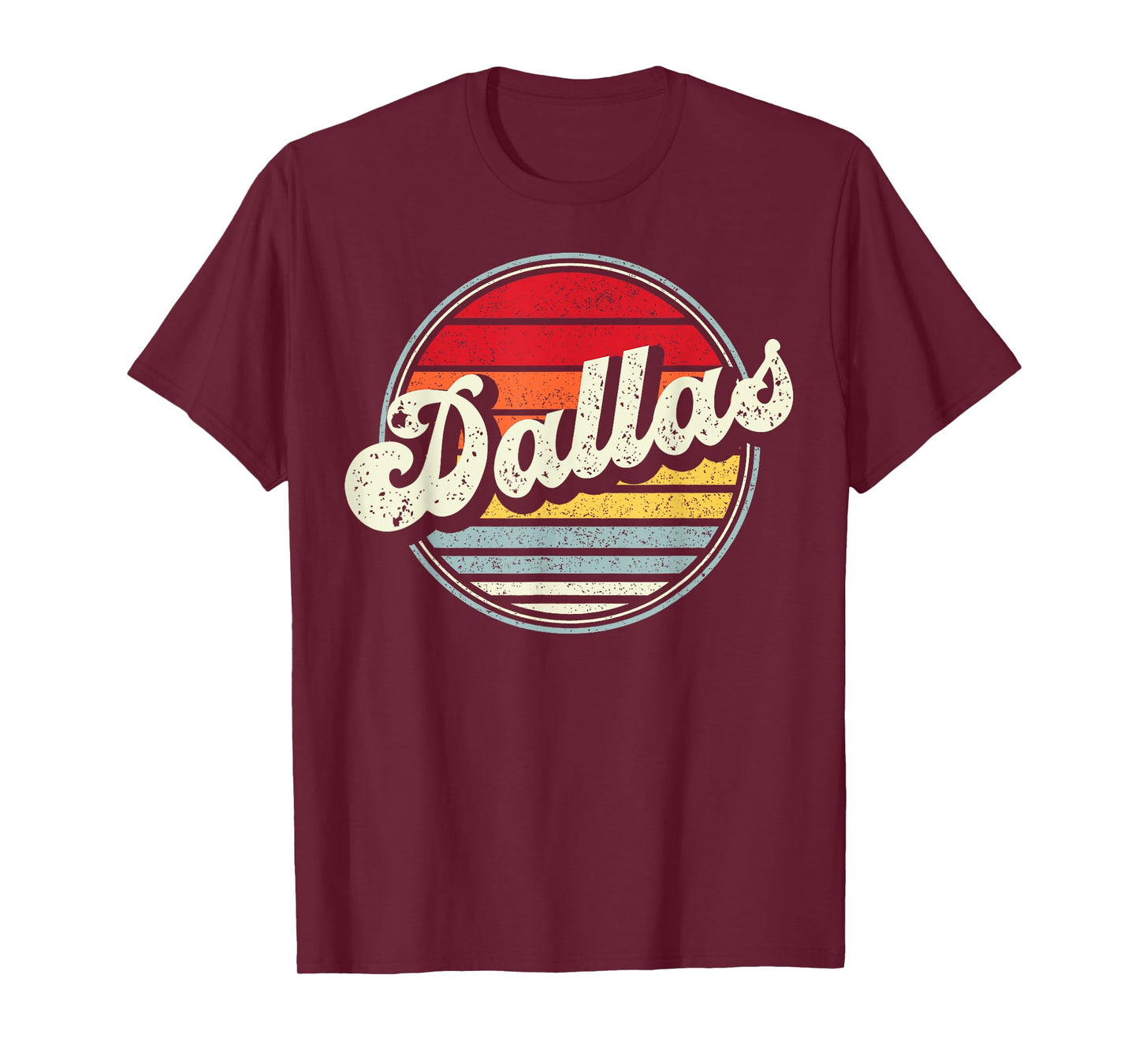 Dallas Texas TX Home State Cool 70s Style Sunset Men Women T-Shirt