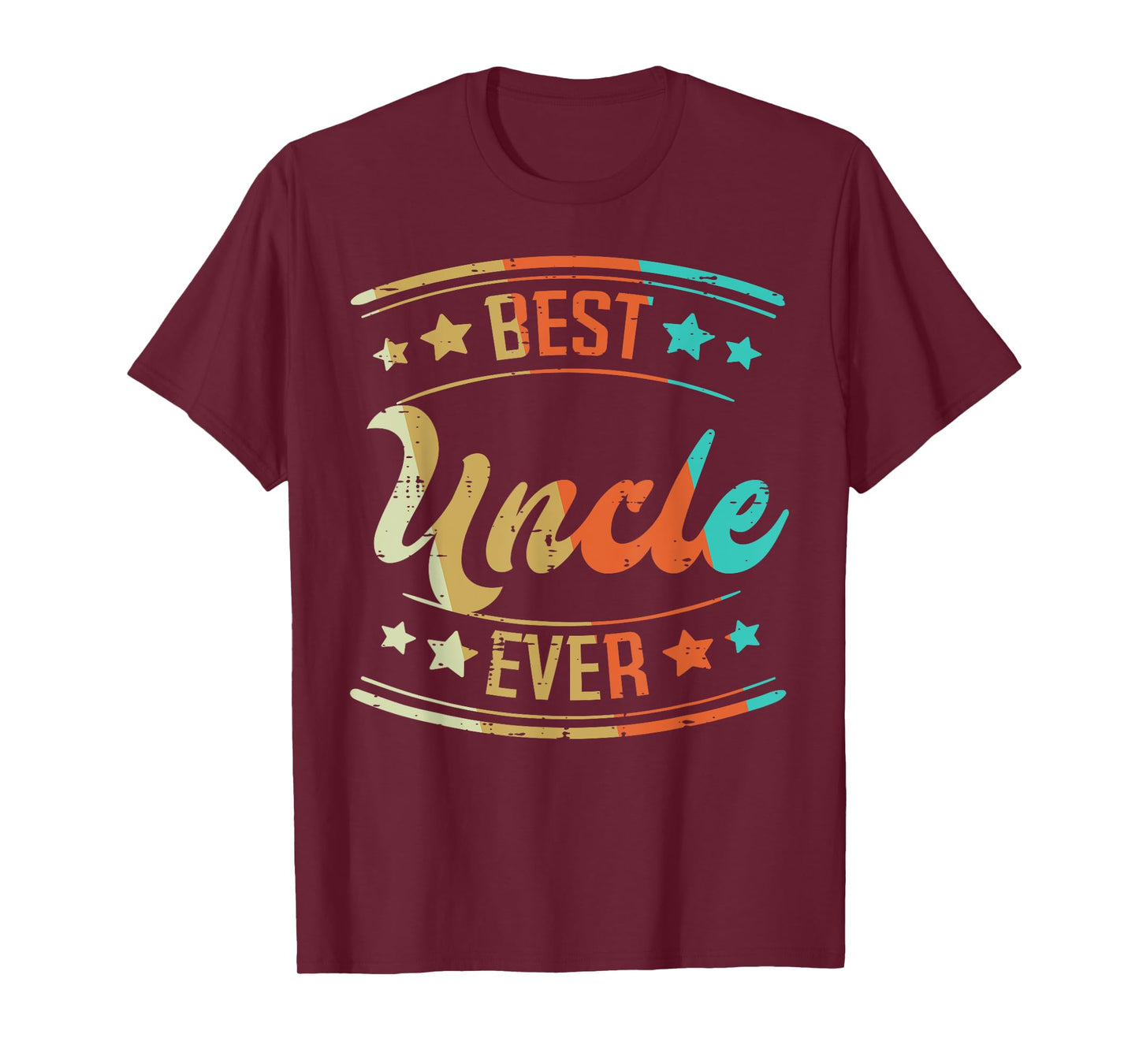 Fathers Day Best Uncle Ever Retro Family Brother Dad Men T-Shirt