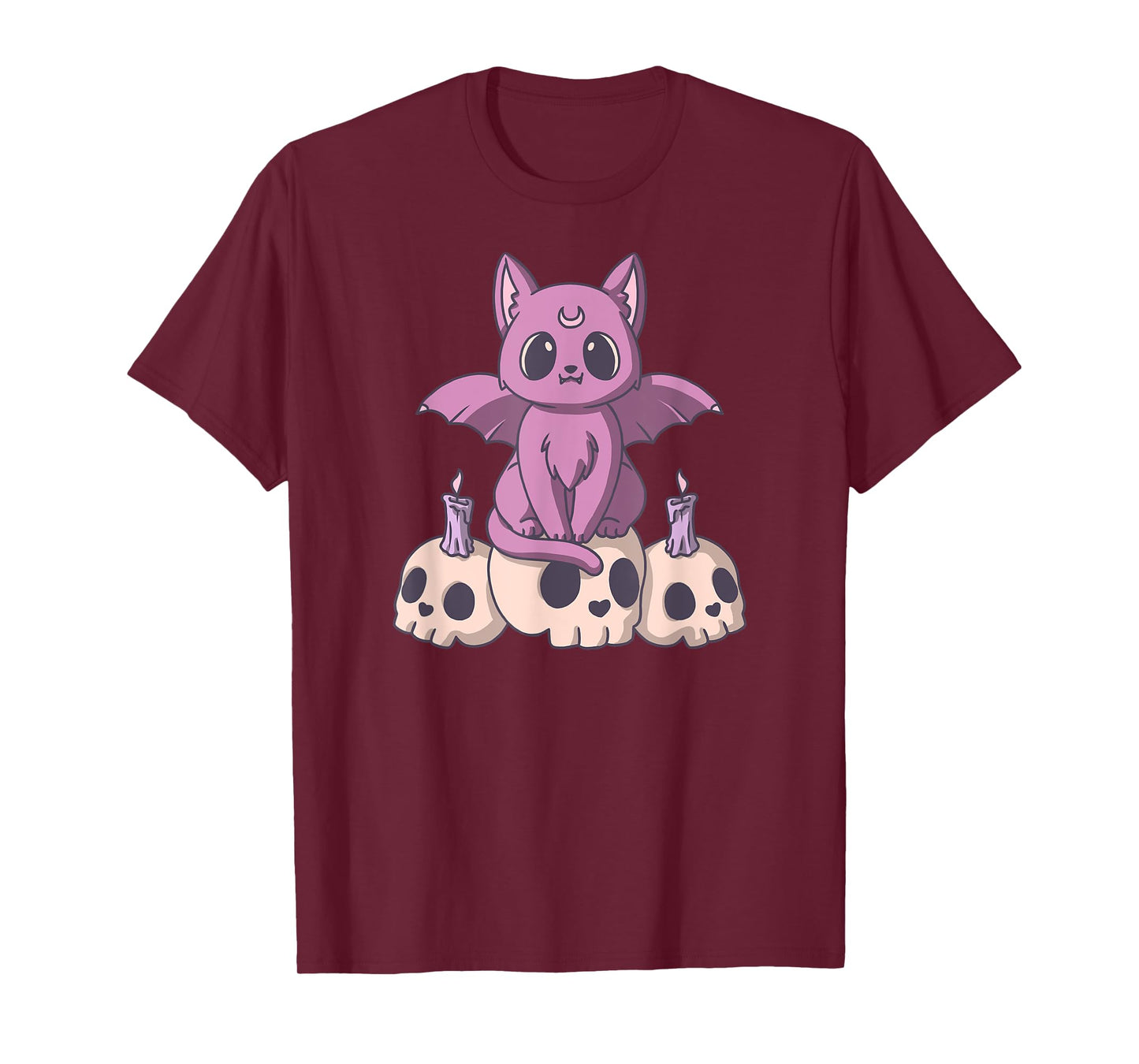 Pastel Goth Satanic Demon Cat And Skull Anime Kawaii T-Shirt for Men Women