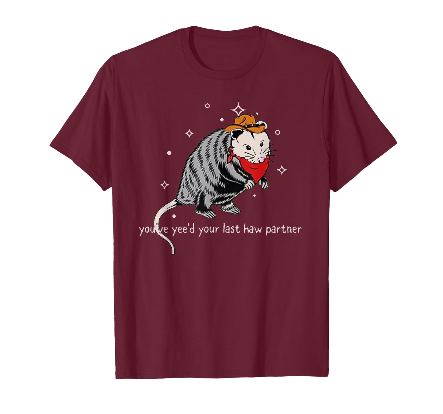Funny Vintage Opossum Cowboy Hat Western Possum Lover Gifts T-Shirt