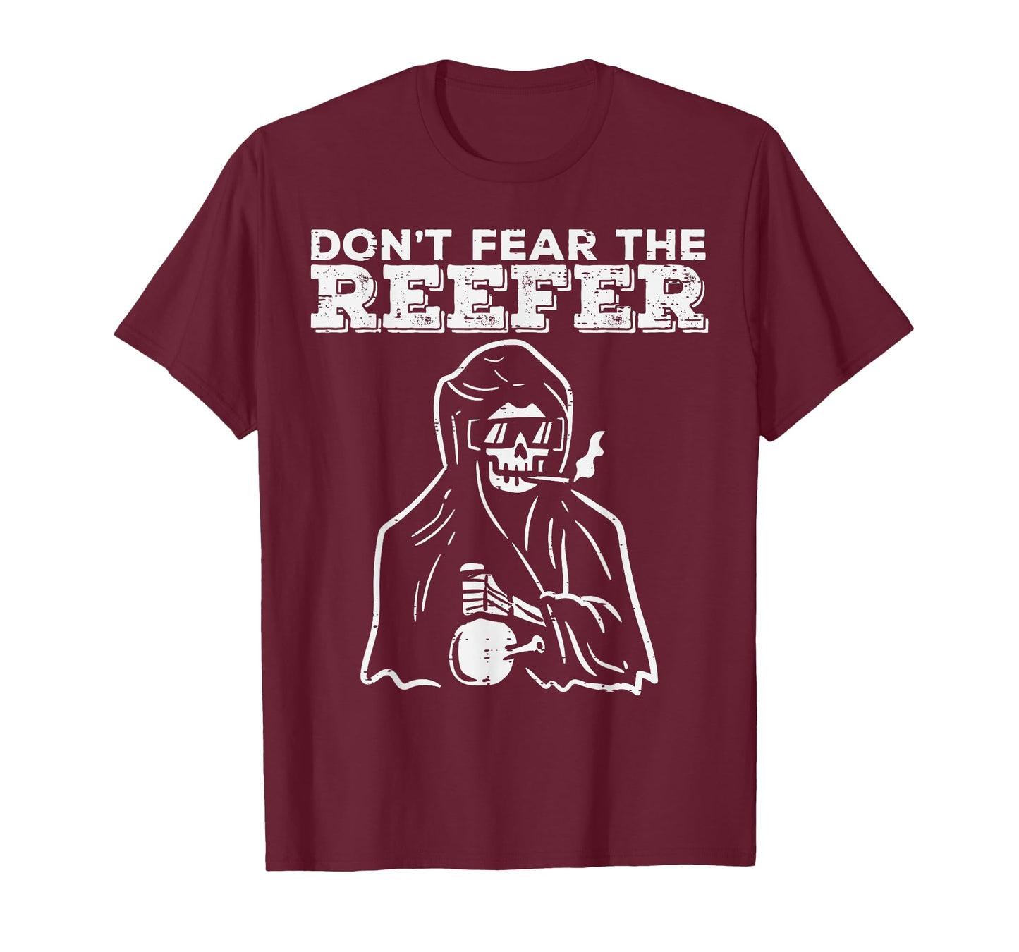 Halloween Dont Fear Reefer Grim Reaper Funny Costume Men T-Shirt