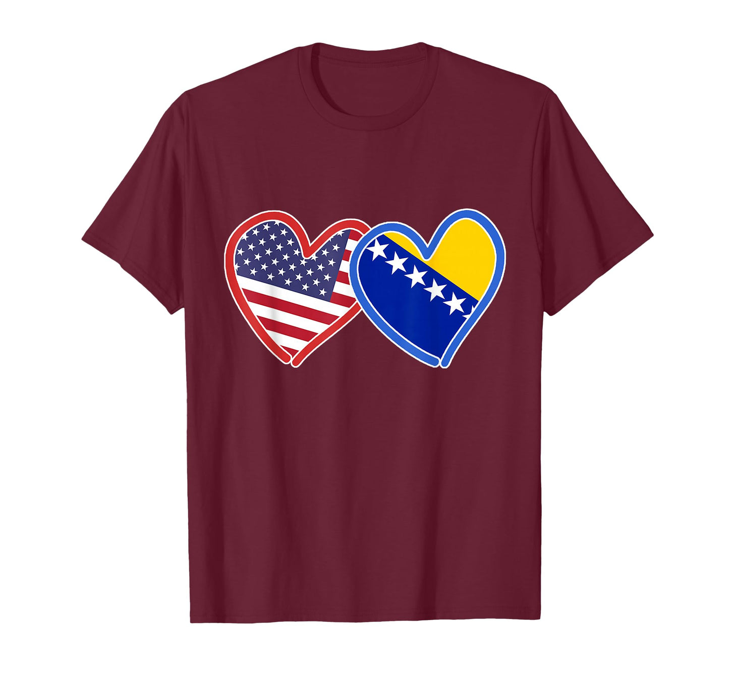 Bosnian American Bosnia & America Flag T-Shirt T-Shirt
