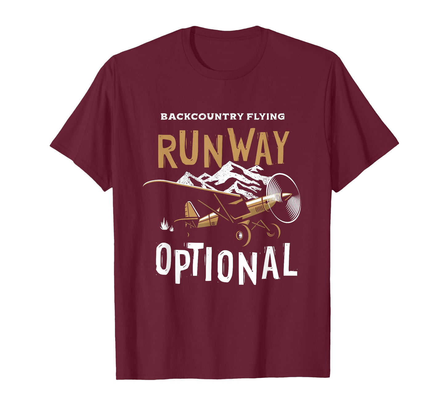 STOL Bushplane Pilot Backcountry Flying Runway Optional T-Shirt