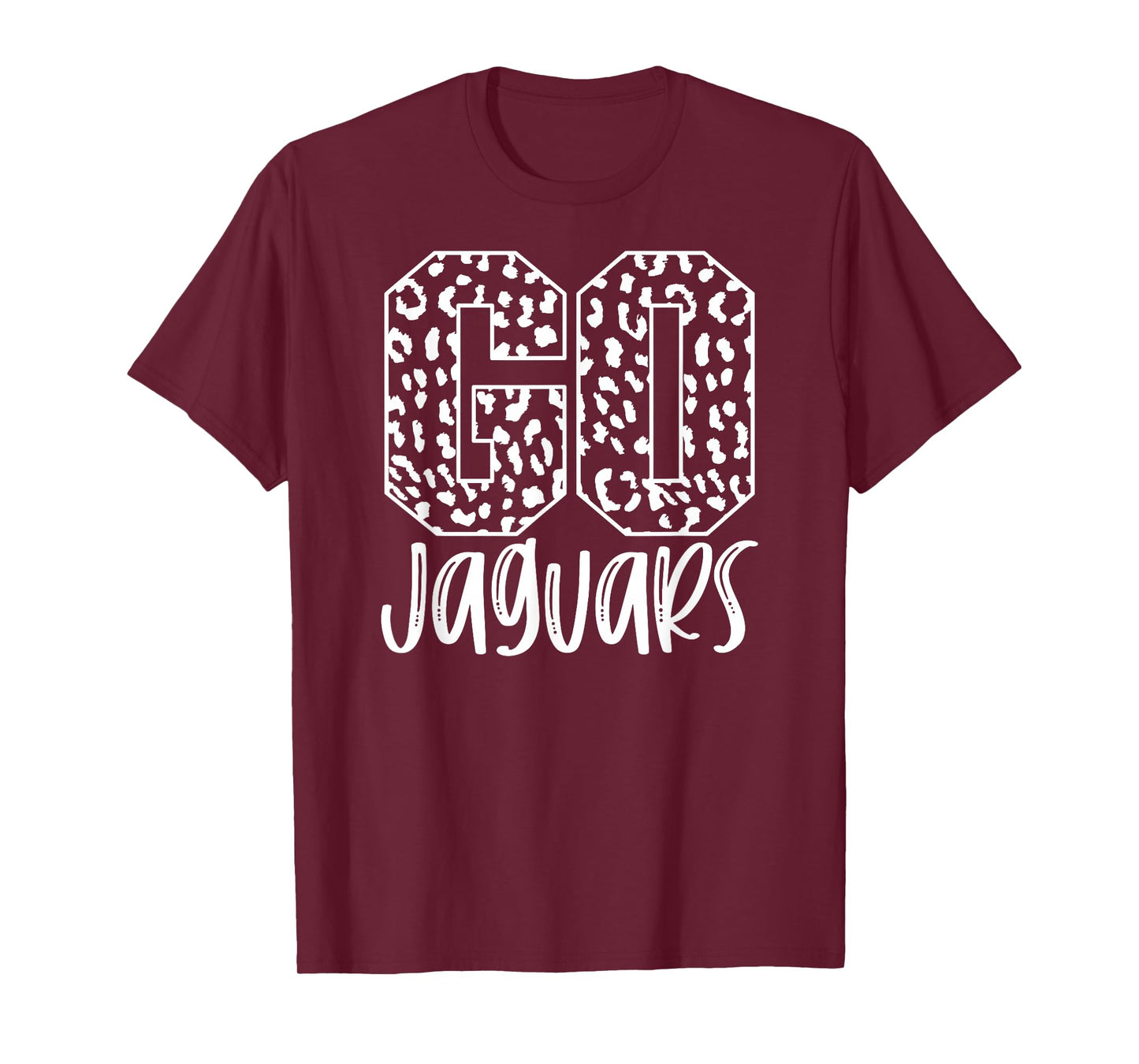 Jaguars Team Mascot School Spirit Game Night Leopard Print T-Shirt