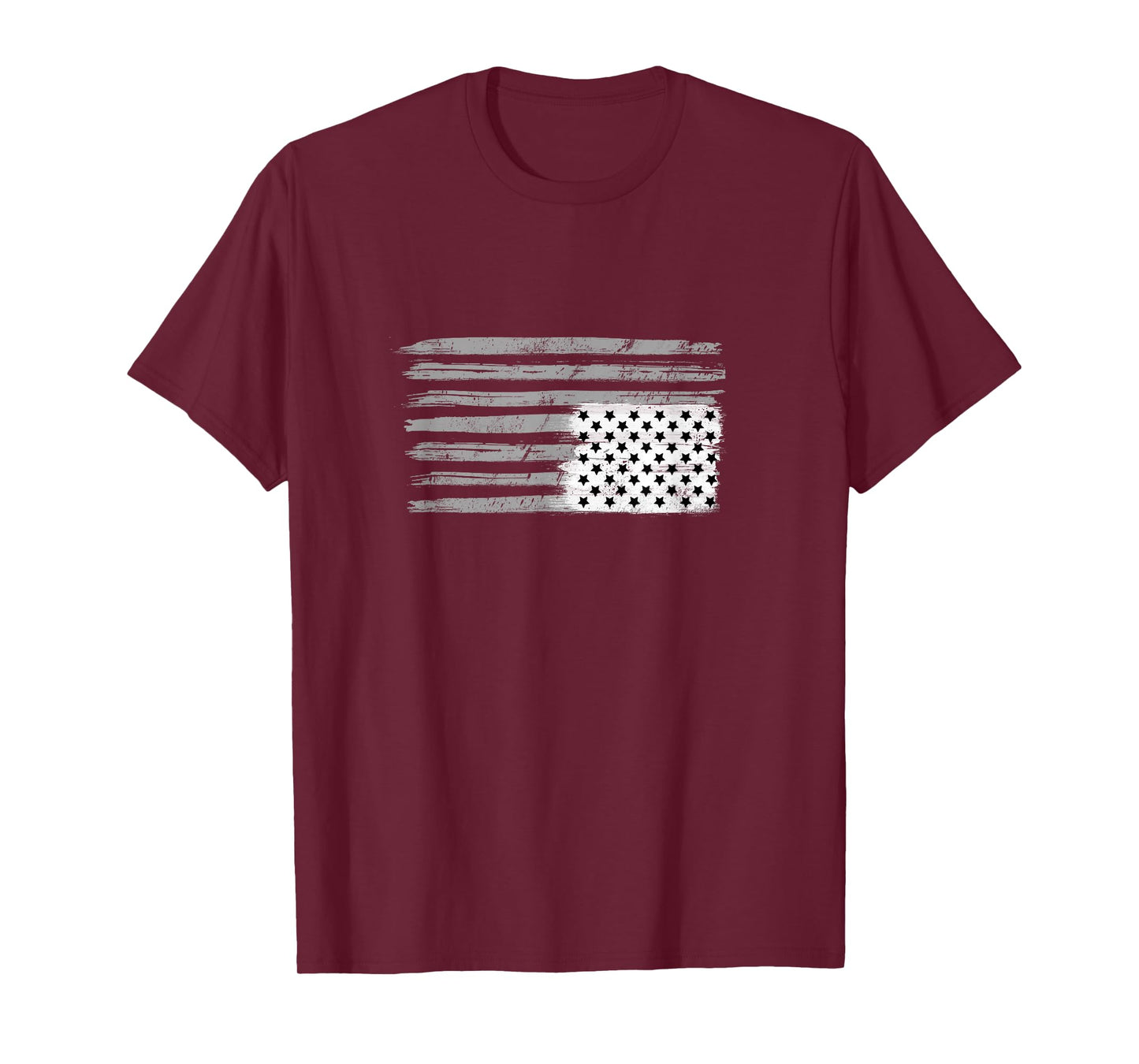 Black and White American Flag Resist Upside Down USA T-Shirt T-Shirt