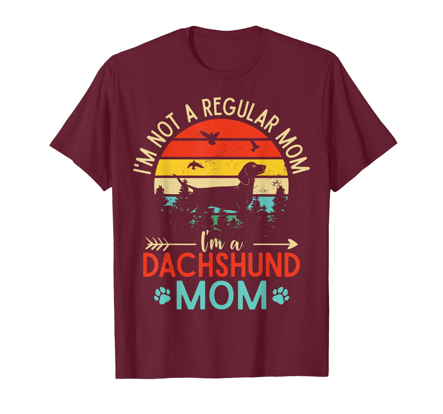Funny Weenie Mama Vintage Dachshund Mom Doxie Dog Lovers Men Women T-Shirt