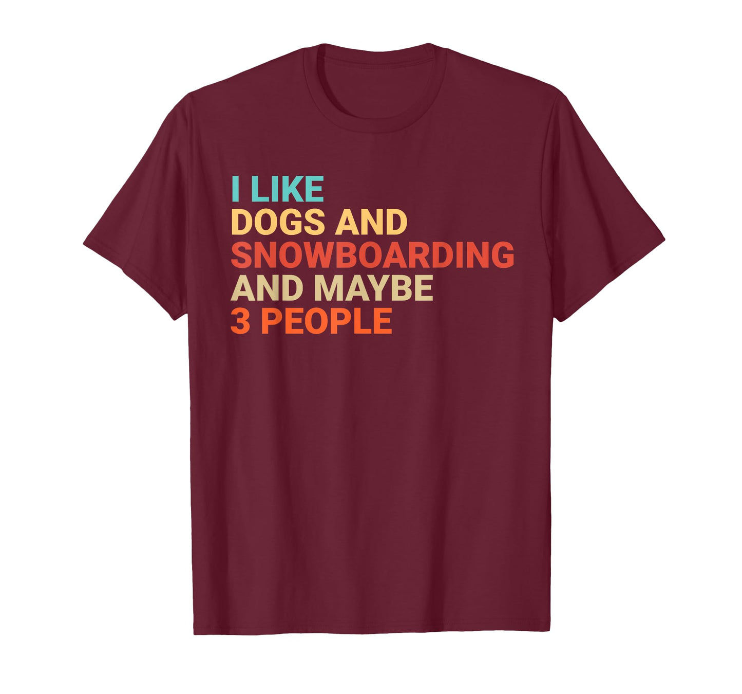 Retro I Like Dogs and Snowboarding Lover Funny Snowboarder T-Shirt