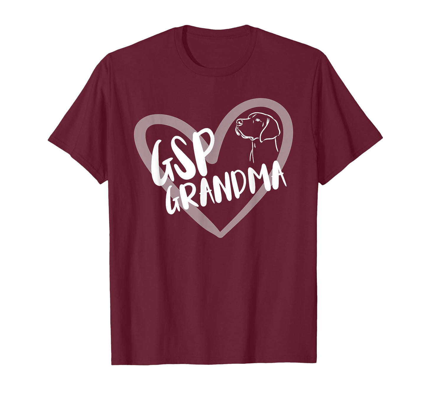 GSP Grandma Heart German Shorthaired Pointer Dog Lover T-Shirt