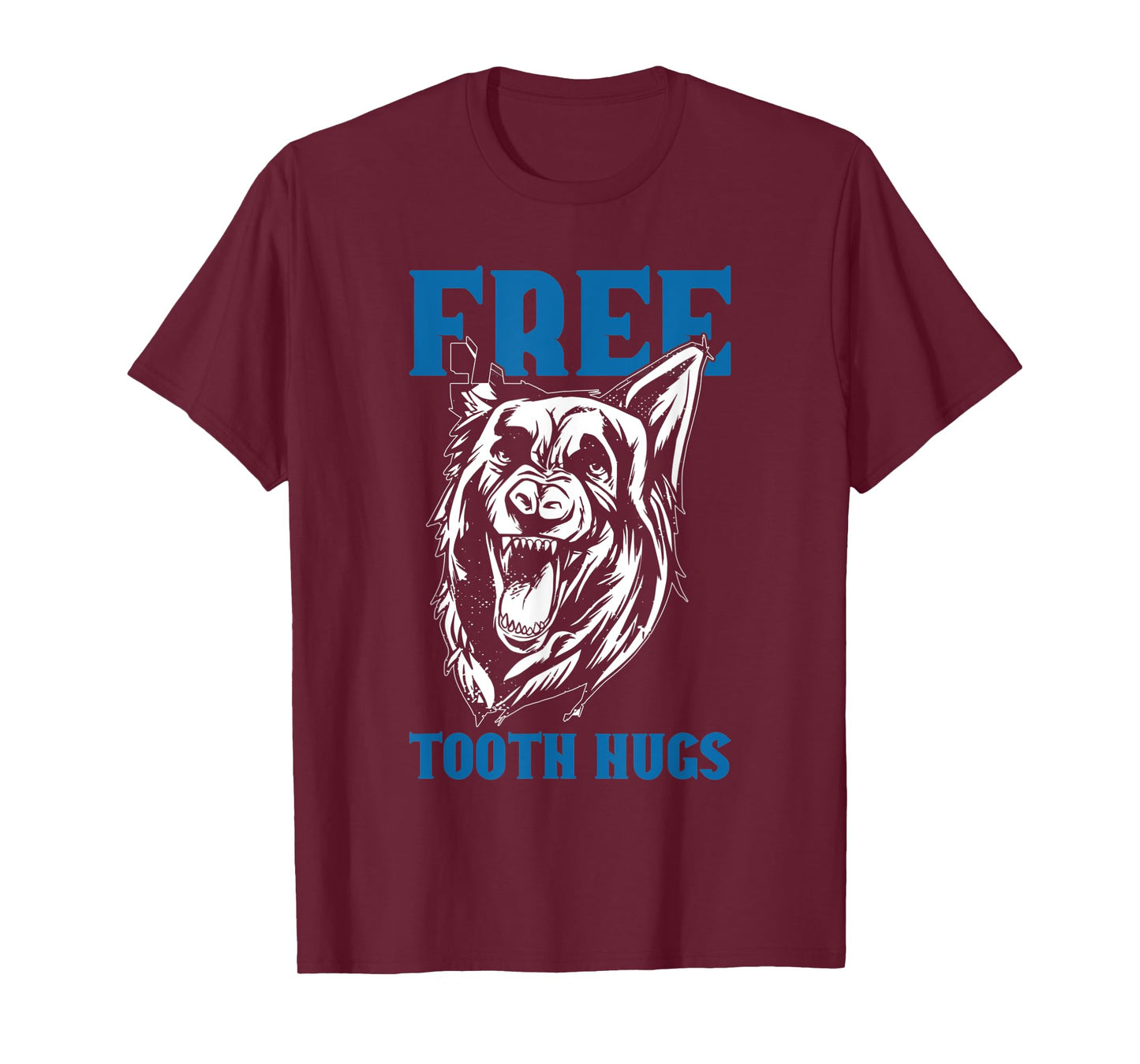 Funny K9 Police Dog Free Tooth Hugs K9 Police Officer Men Women T-Shirt