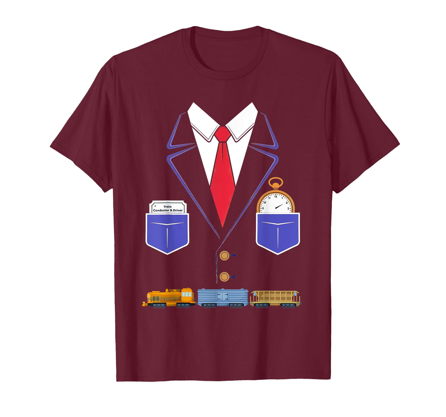 Train Conductor Costume Outfit Idea For Kids Train Driver T-Shirt
