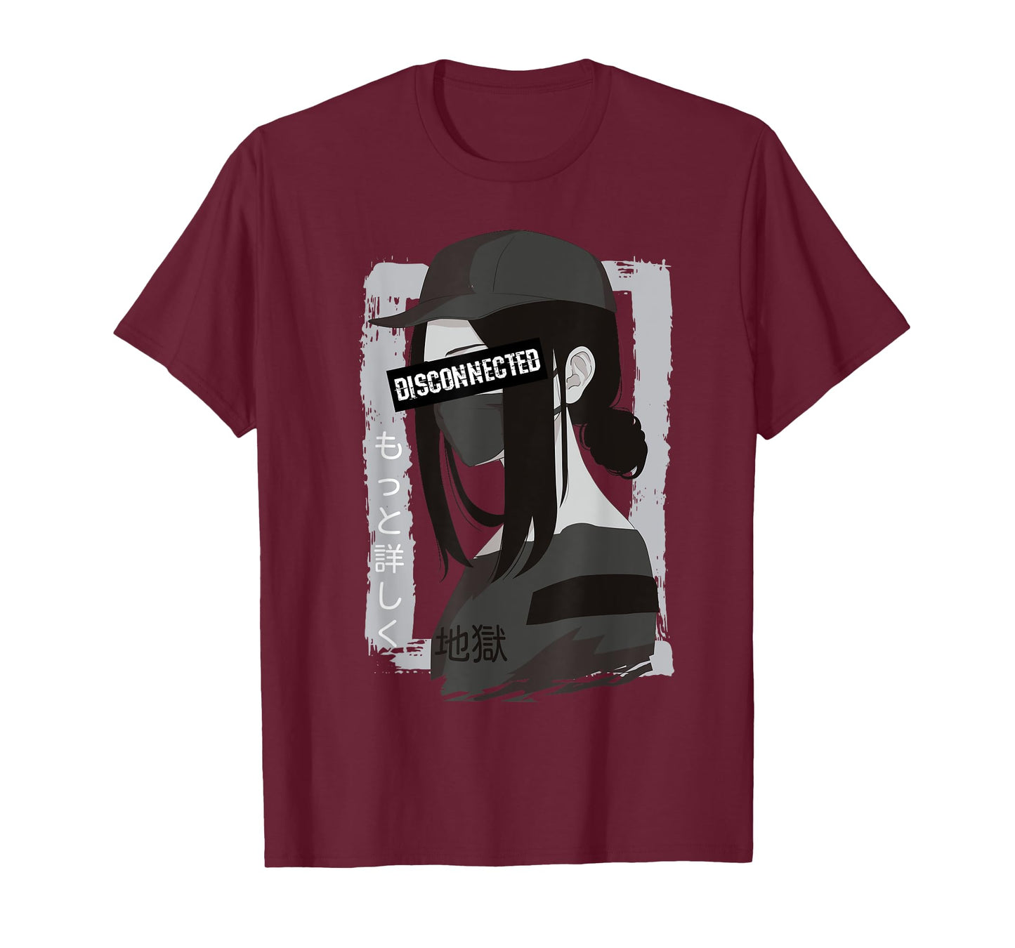 Vaporwave Aesthetic Disconnected - Anime Girl Sad Japanese T-Shirt