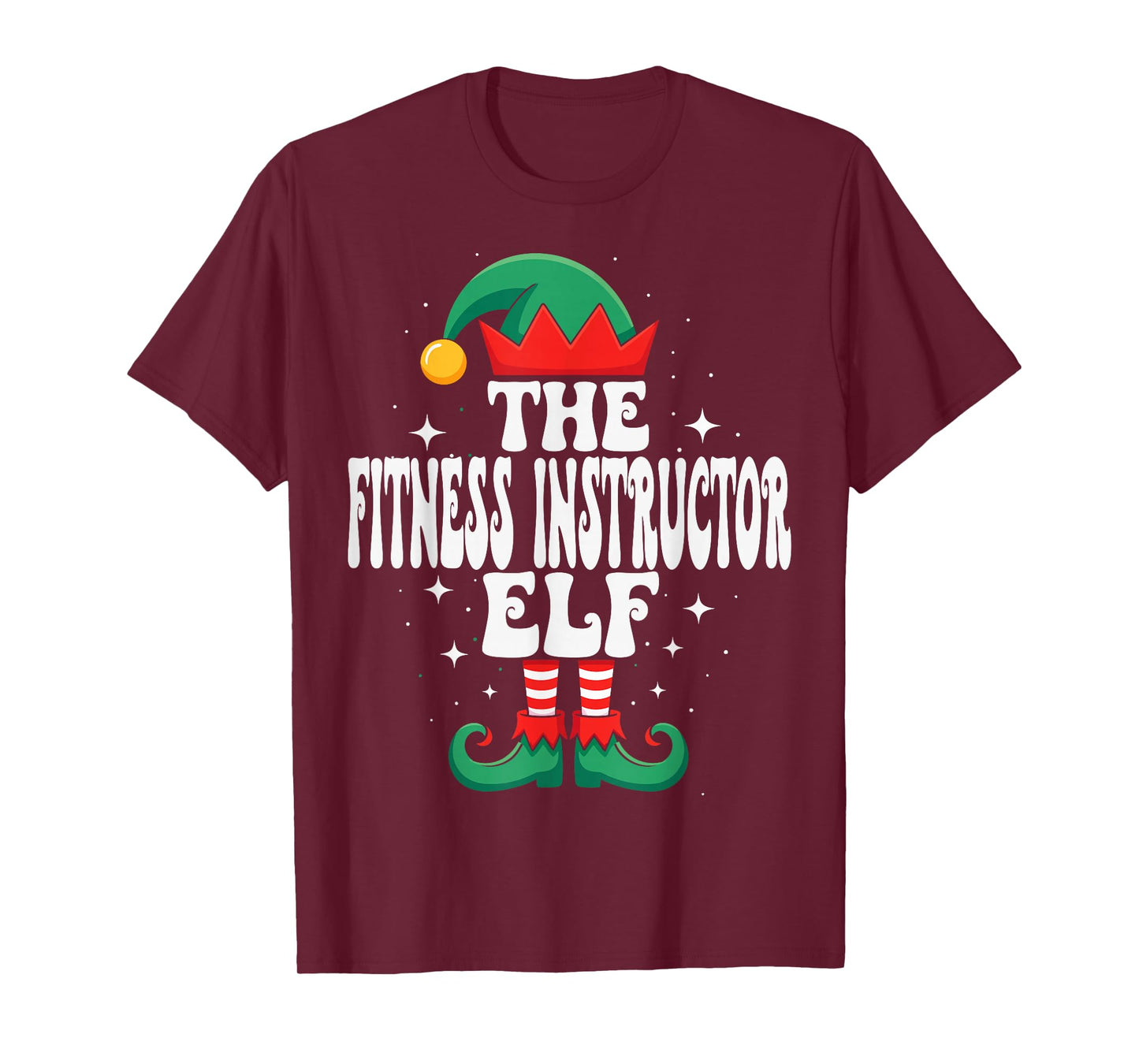 The Fitness Instructor Elf Funny Christmas Matching Family T-Shirt