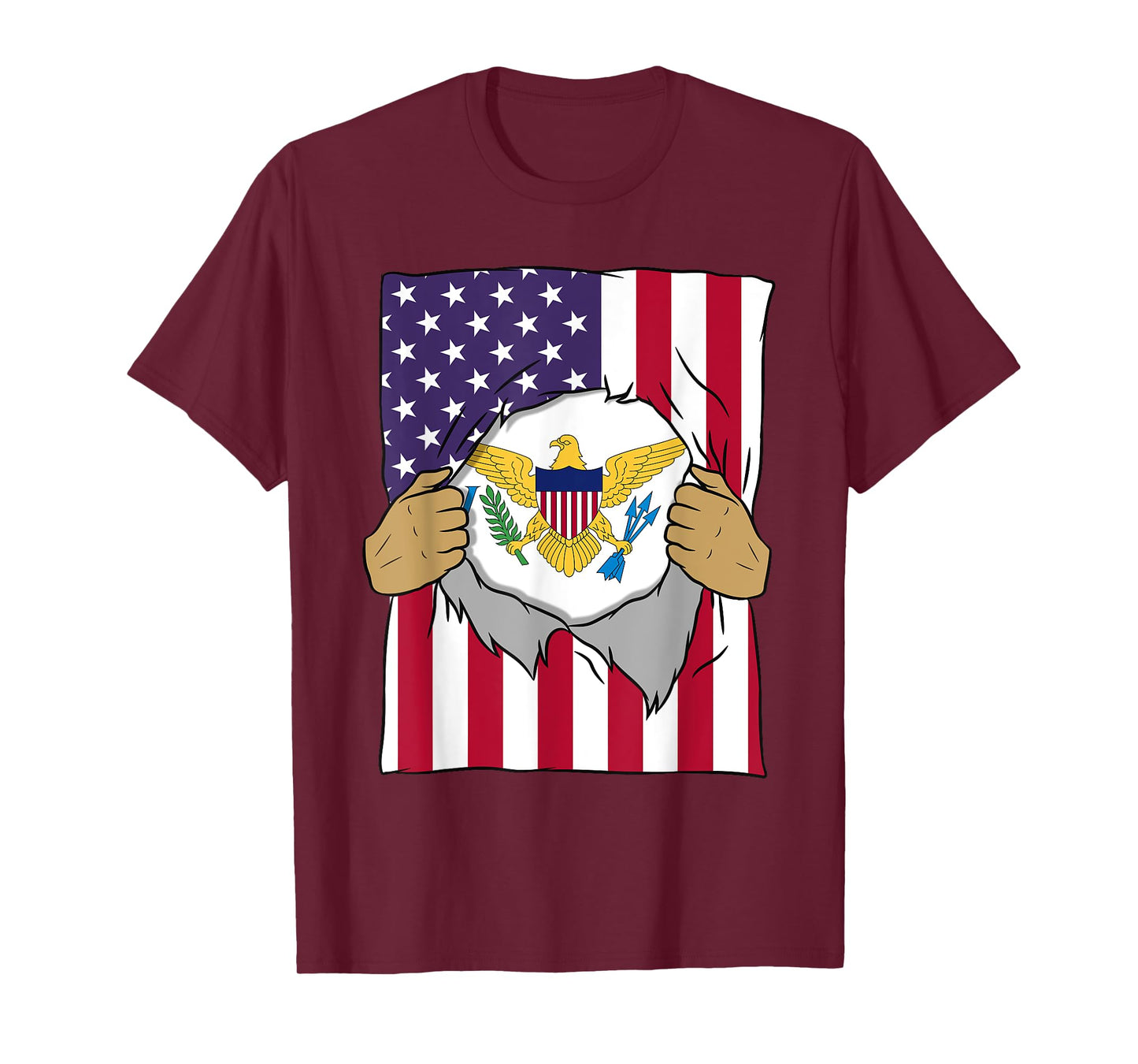 US Virgin Islands Flag Inside Me Home Islander American Gift T-Shirt