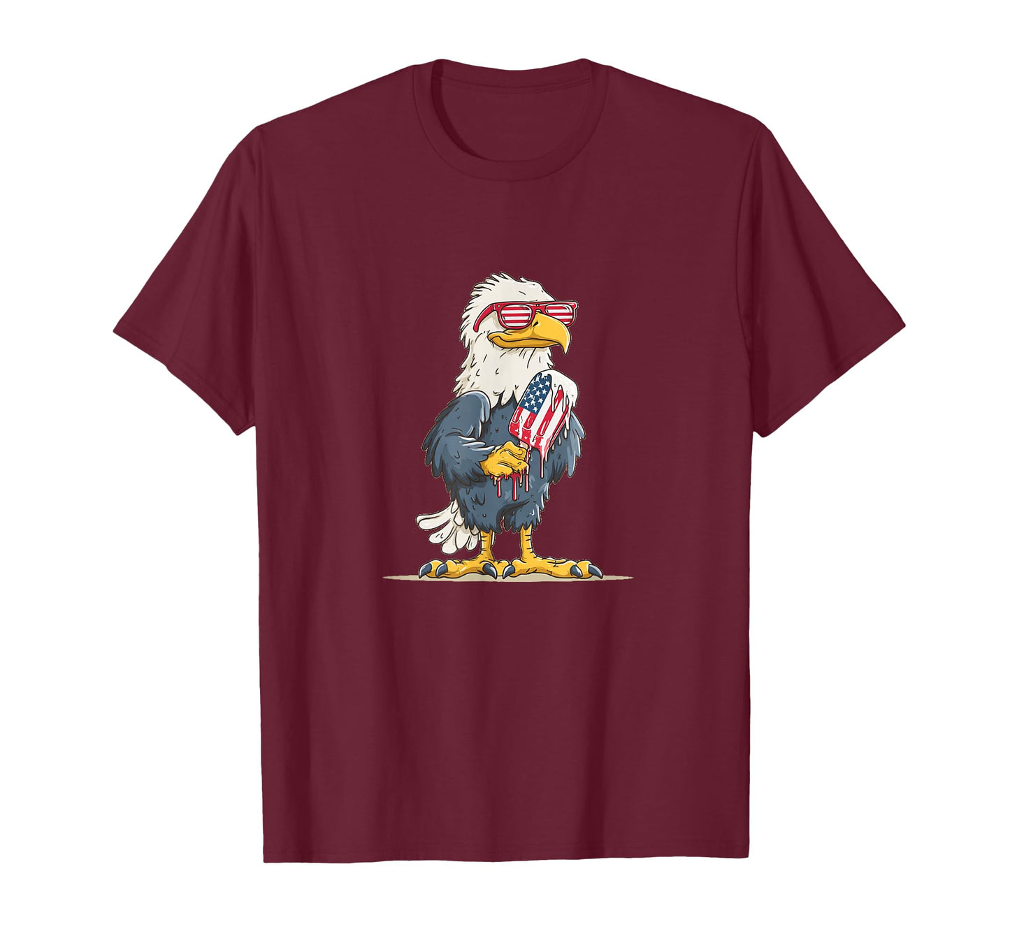 Vacation Eagle with Popsicle for Ice Cream Lovers T-Shirt