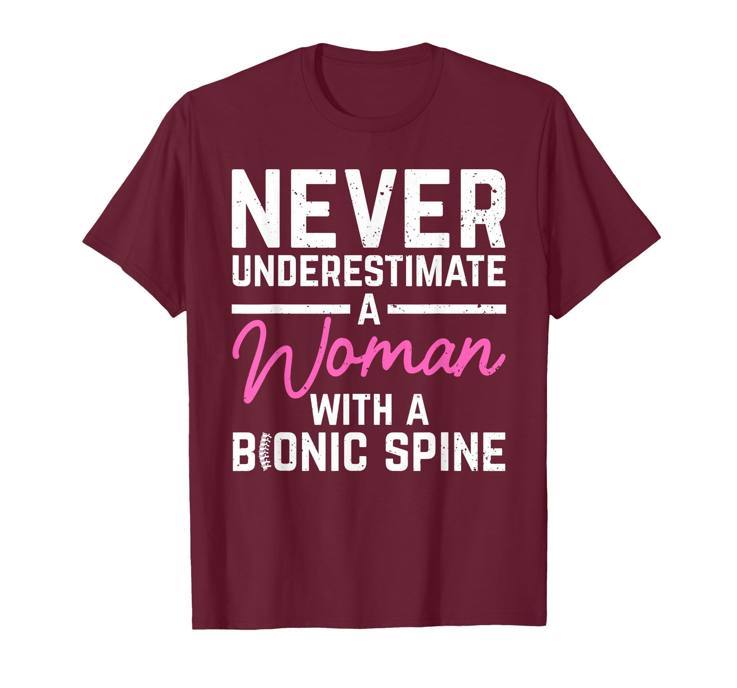 Spine Surgery Art for Women Spinal Fusion After Back Surgery T-Shirt