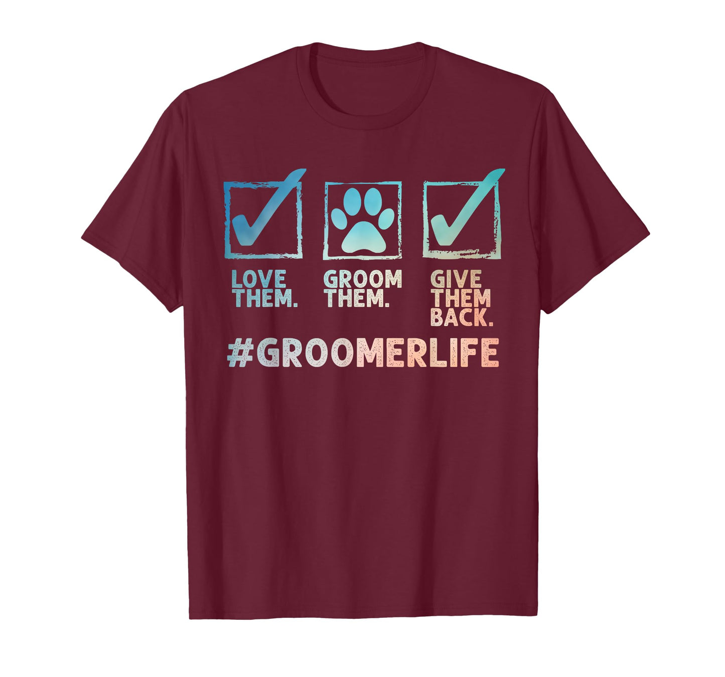 Cool Dog Groomer Art for Men Women Dog Grooming Pet Groomer T-Shirt