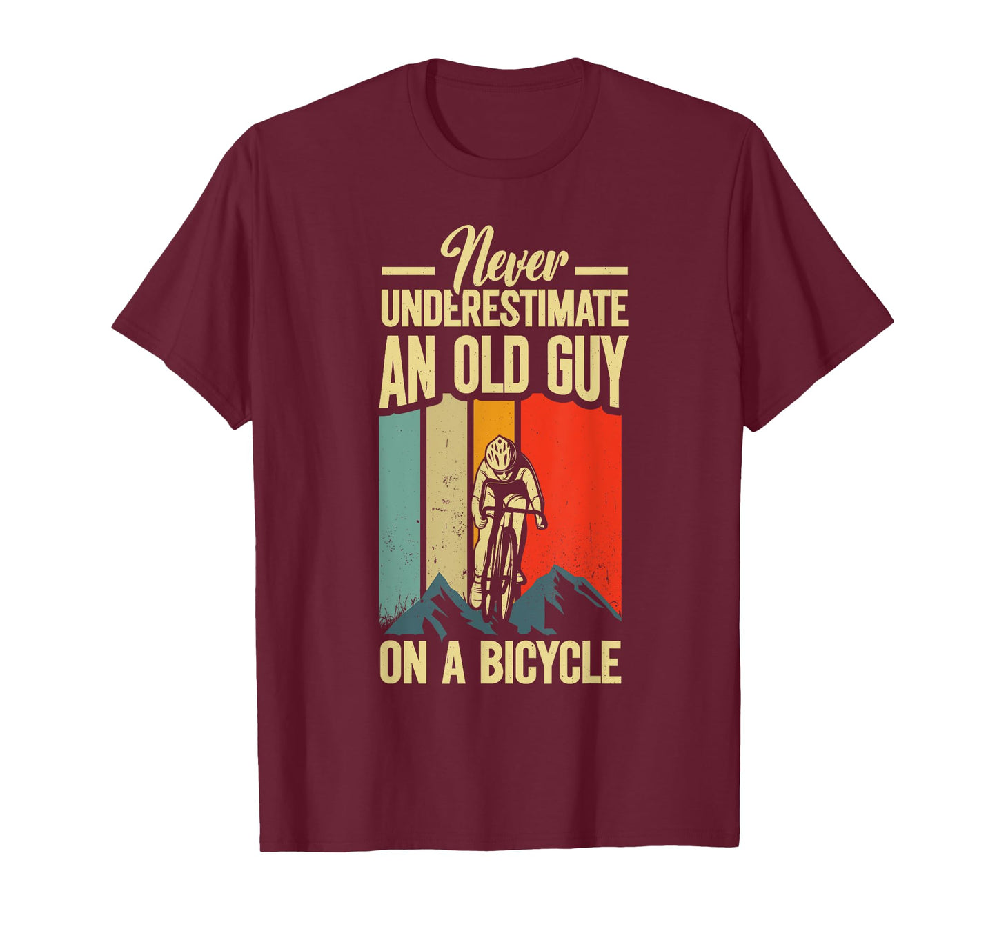 Cool Cycling Art For Men Grandpa Bicycle Riding Cycle Racing T-Shirt