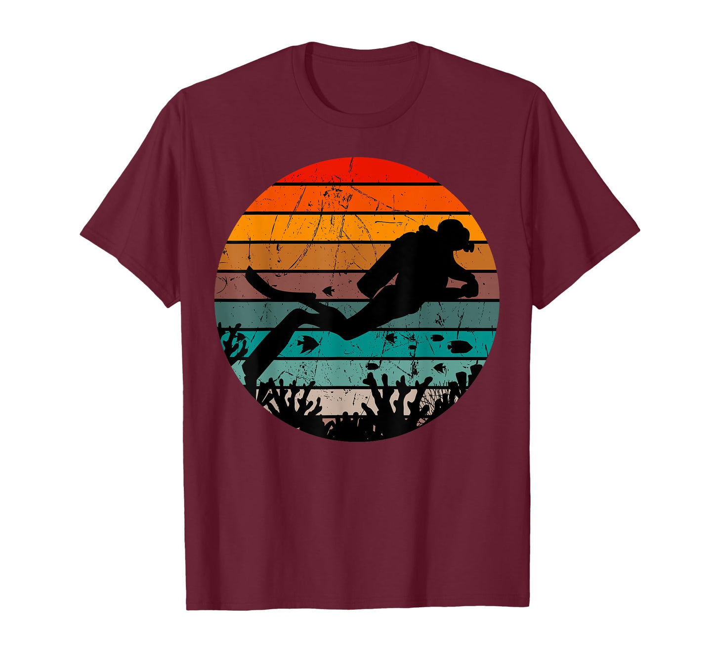 Scuba Diving Retro Vintage Diver Underwater Dive Deep-Sea T-Shirt
