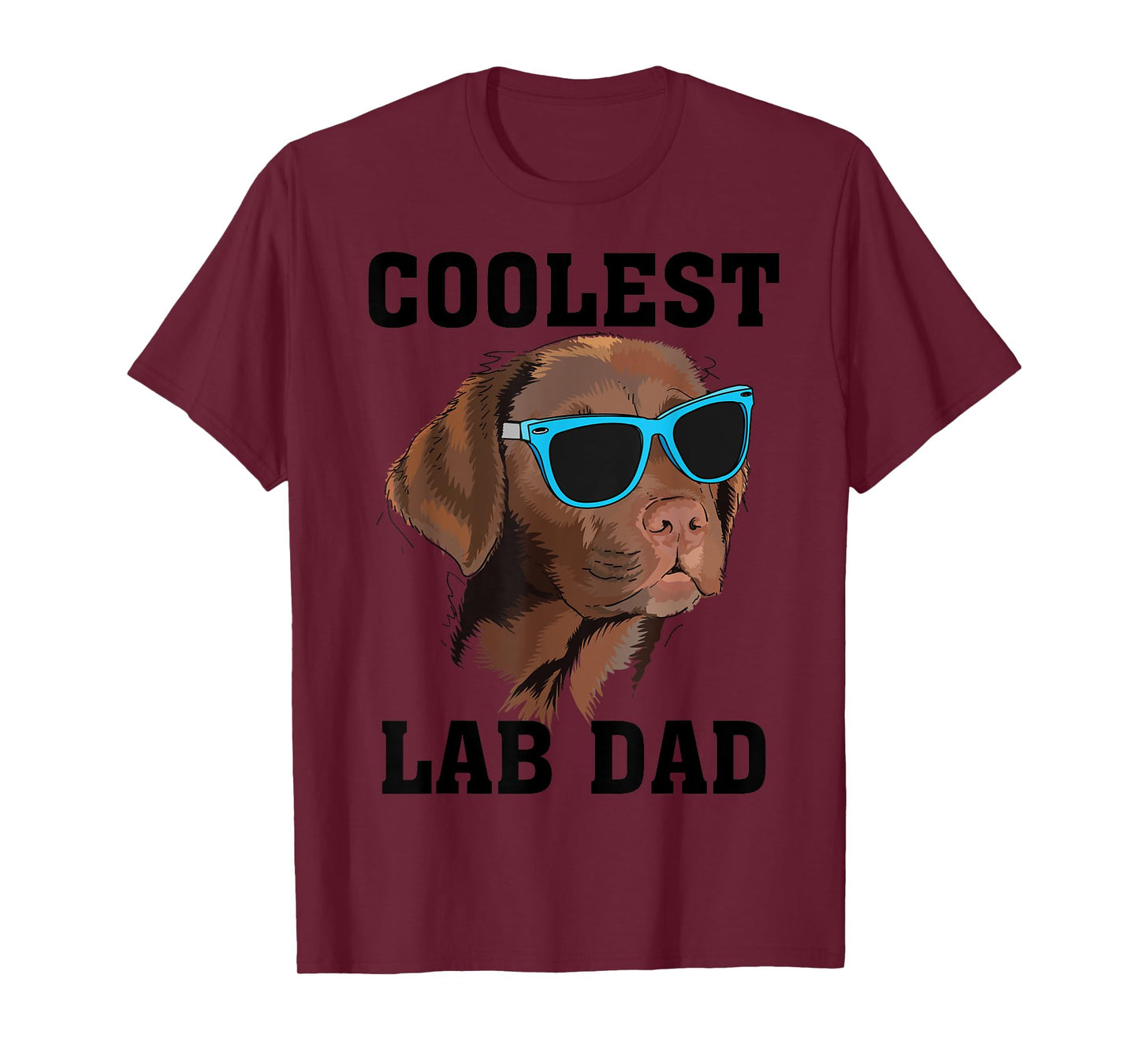 Funny Coolest Lab Dad Gift For Black Labrador Dog Lover Men T-Shirt