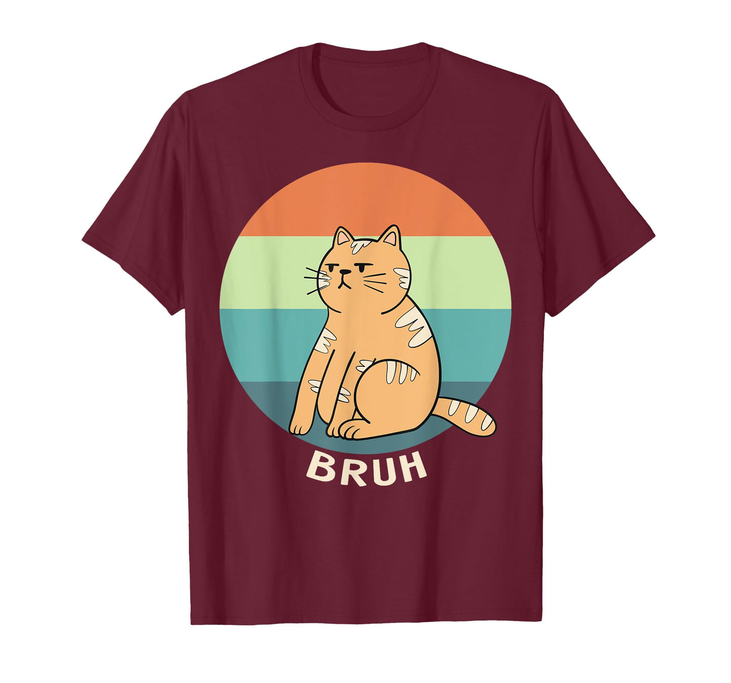 Retro Cat Bruh Meme, Sarcastic Humor T-Shirt