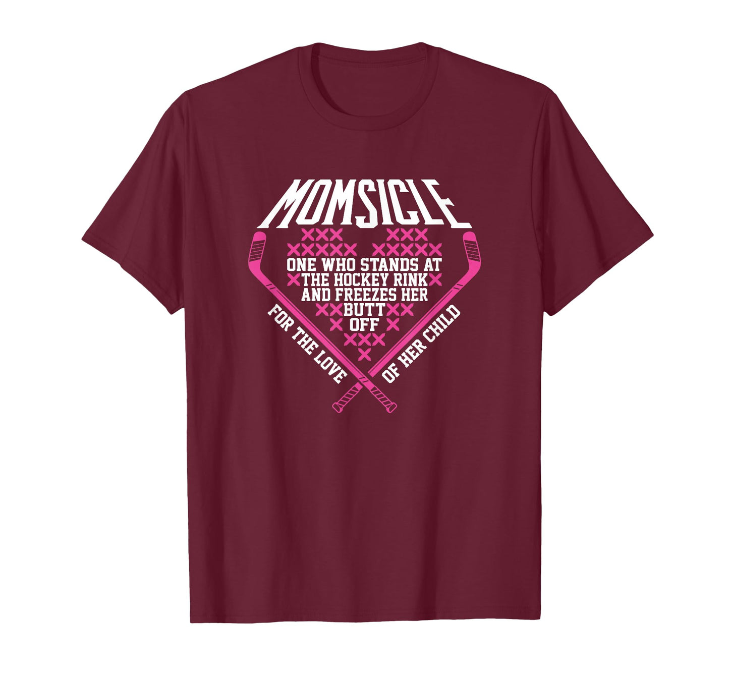 Funny Hockey Mom Shirts Momsicle T-Shirt
