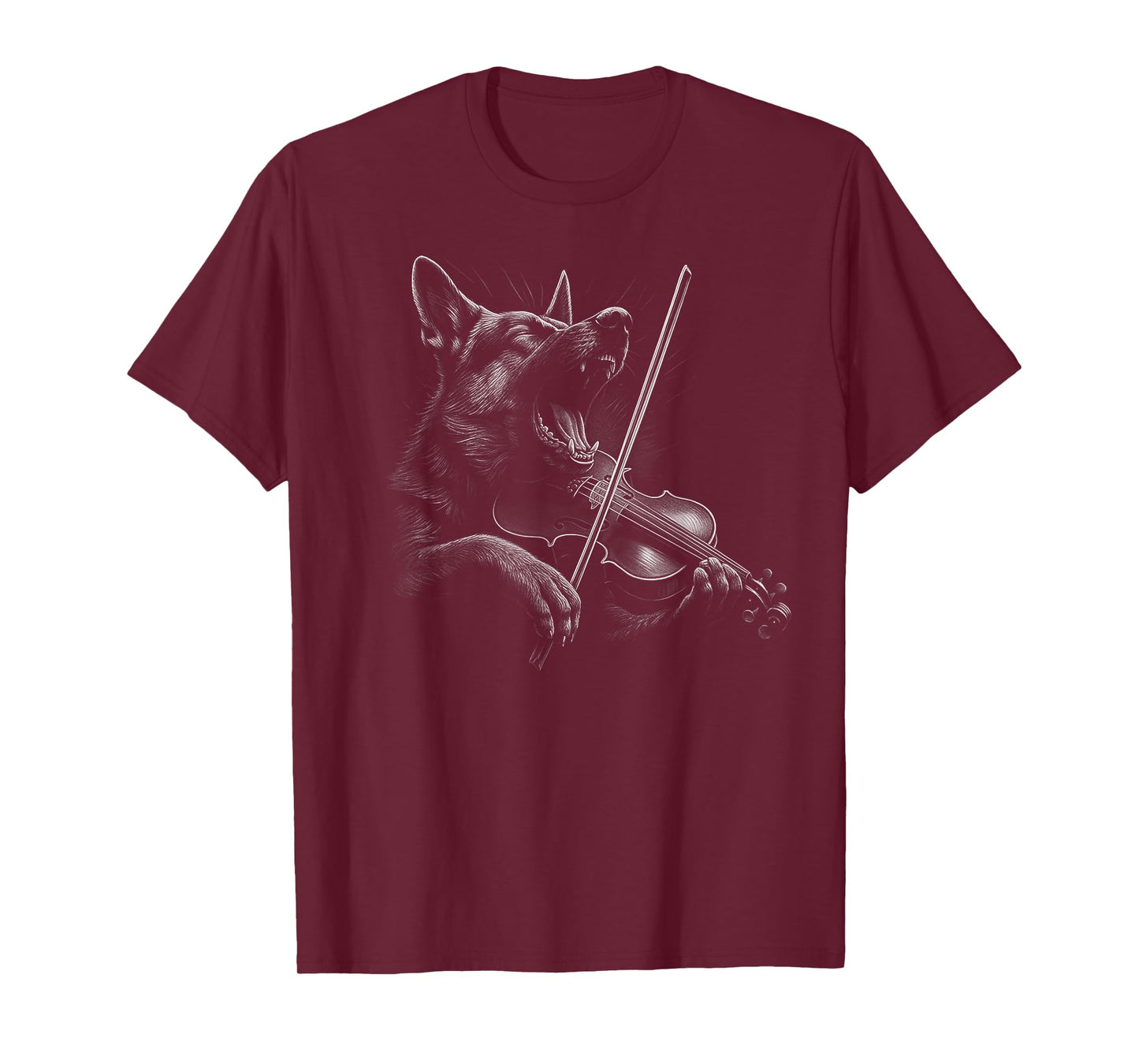 German Shepherd Playing Violin Violinist Dog Lover T-Shirt