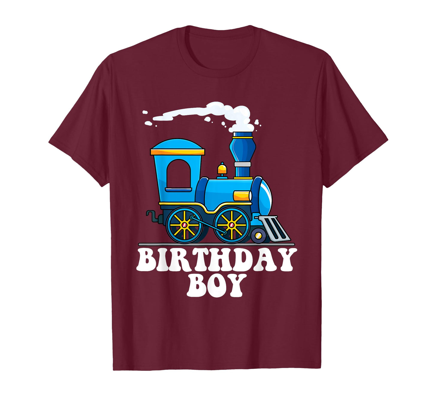 Birthday Boy Choo Choo Blue Train Lovers Party Kids Toddlers T-Shirt