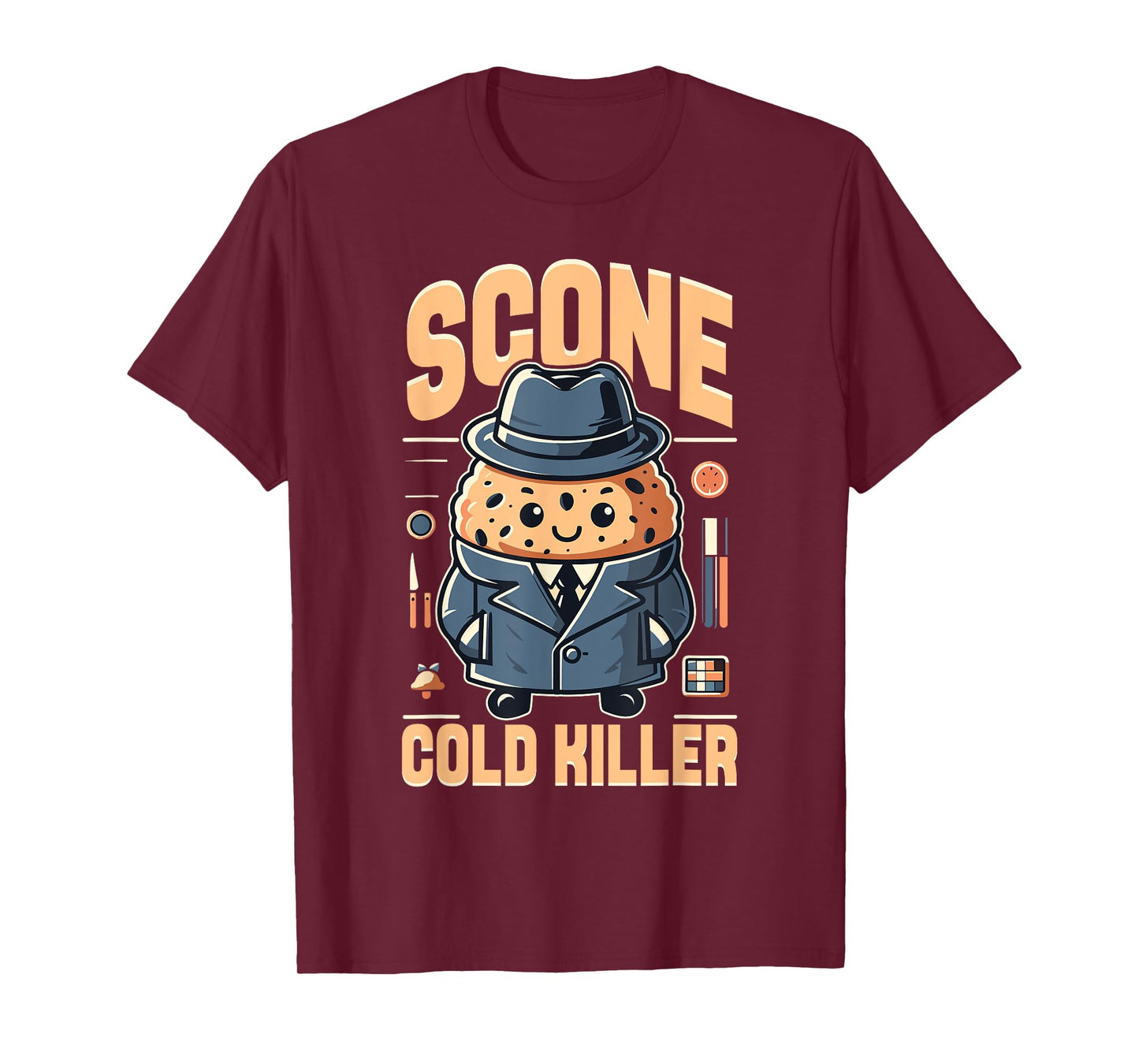 Scone Cold Killer Funny Baking Detective T-Shirt