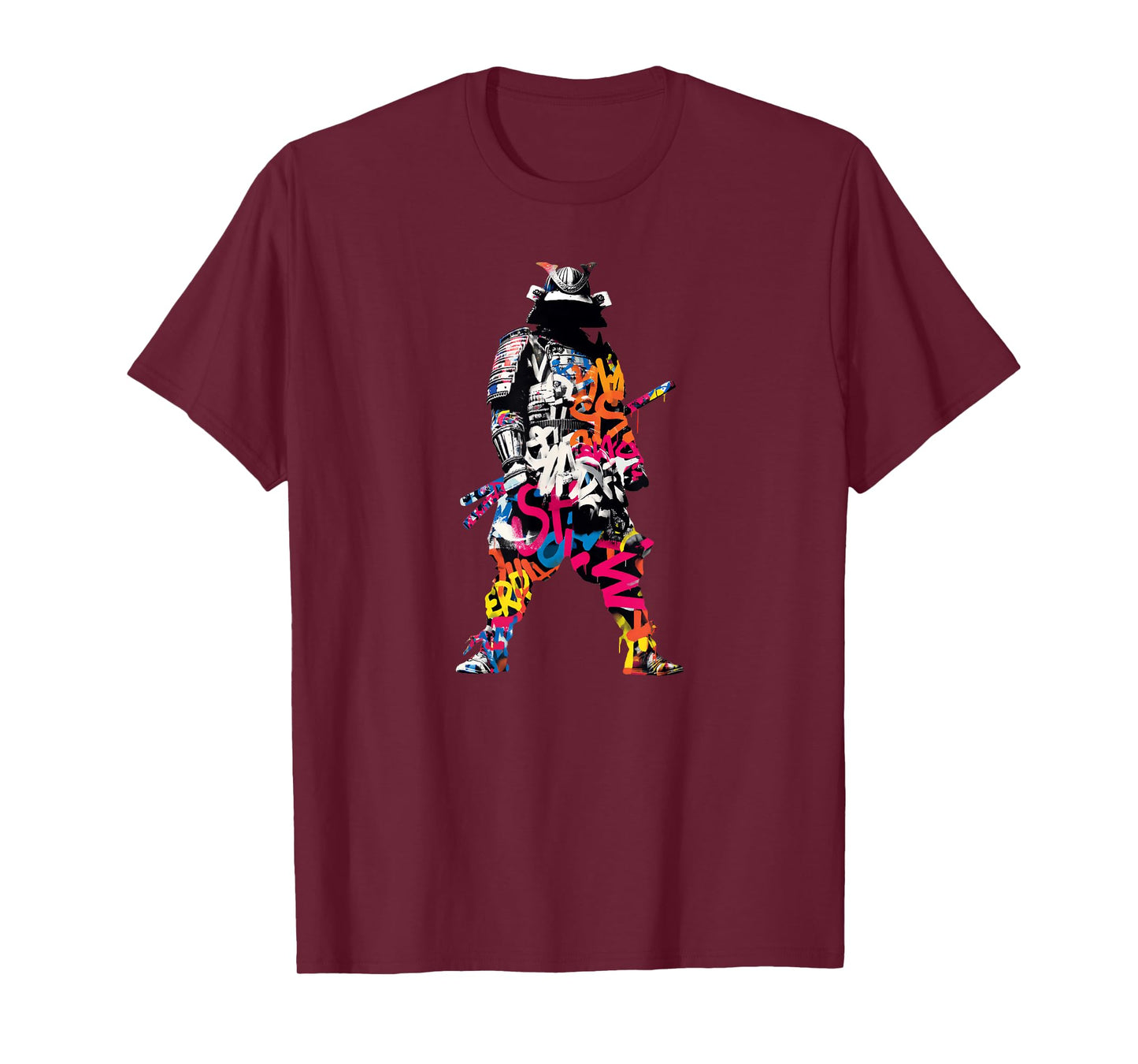 Samurai Graffiti Pop Art - Urban Anime-Inspired design T-Shirt