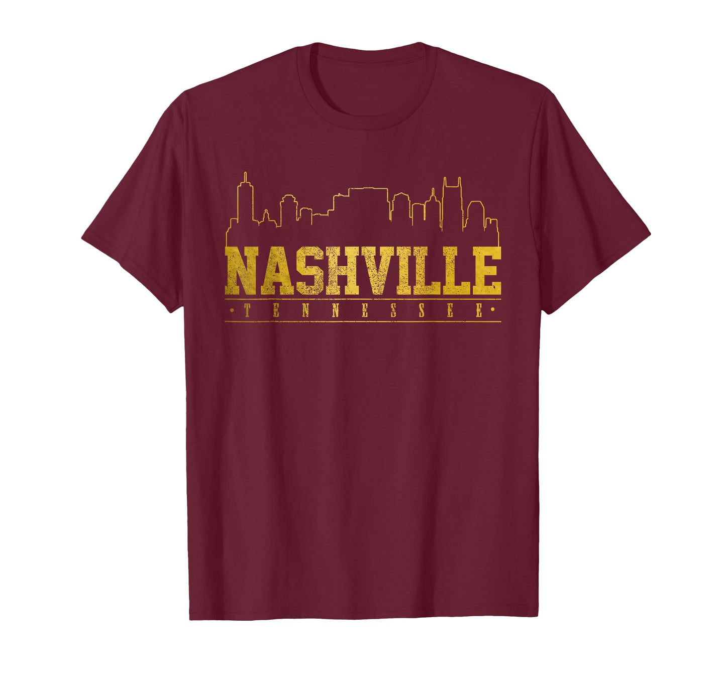 Nashville Skyline Tennessee TN Music City Vintage Nash T-Shirt