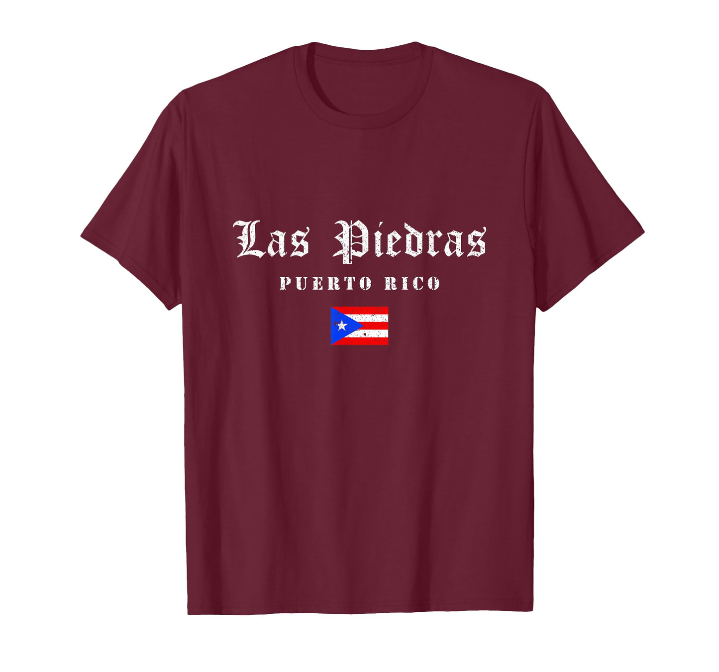 Vintage Las Piedras Puerto Rico Flag Pride Home Root Travel T-Shirt