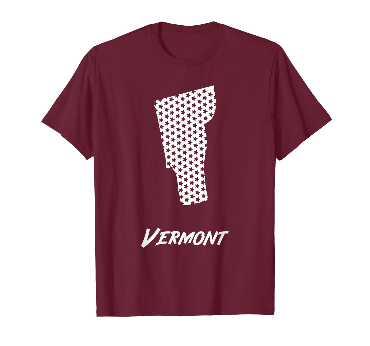 Vermont USA State Outline Stars Vintage Retro Design T-Shirt
