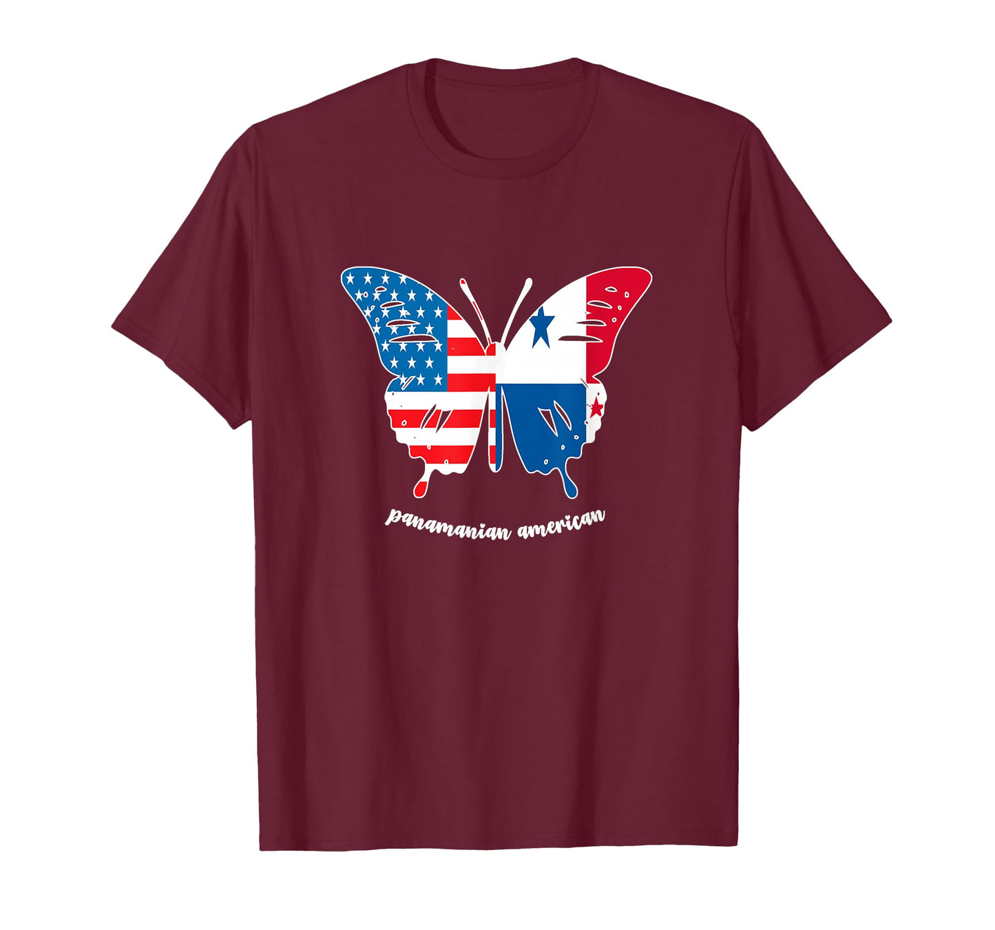 Half American And Panamanian Panama Usa Flag Girl Women Cute T-Shirt