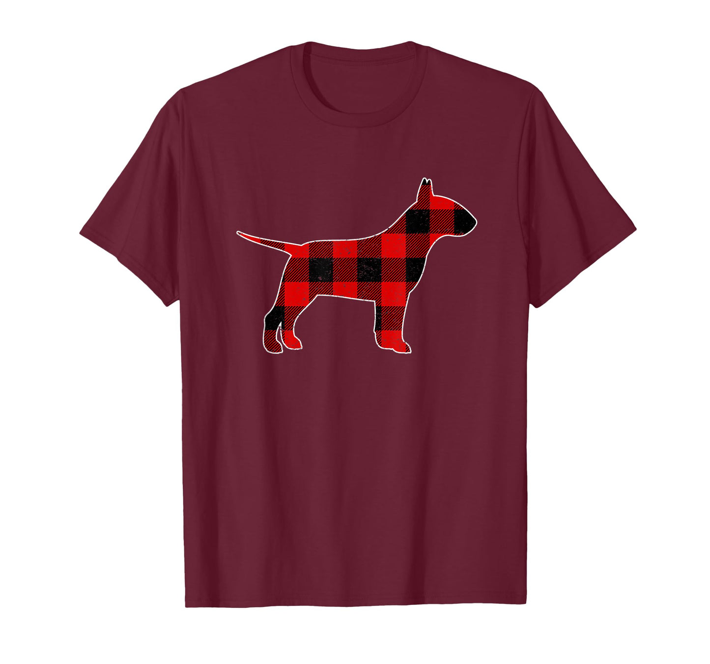 Check Brand For 50, Christmas Plaid Bull terrier Pajama T-Shirt