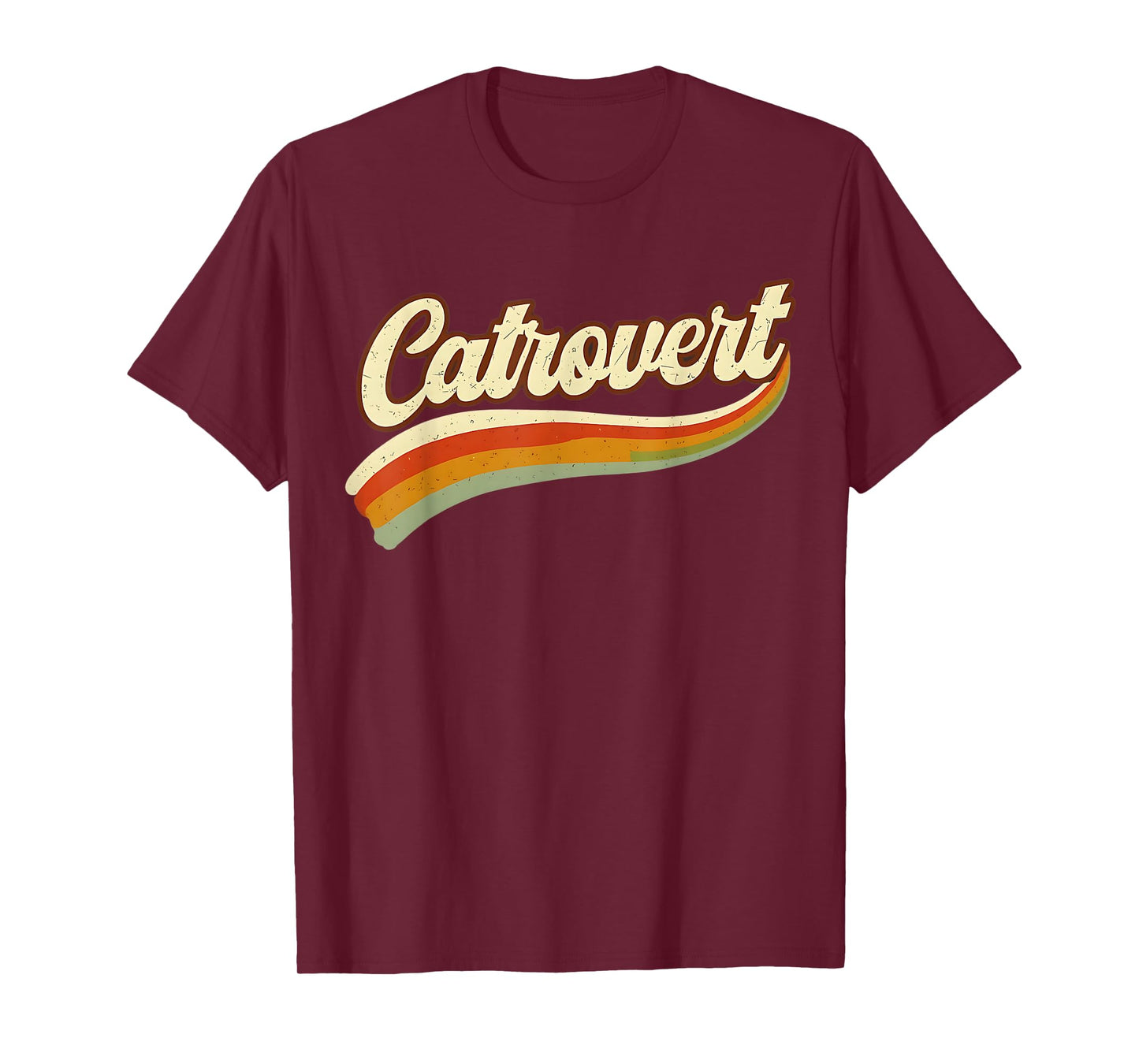 Retro Catrovert Cool Vintage Tees for Introverts Cat Parents T-Shirt