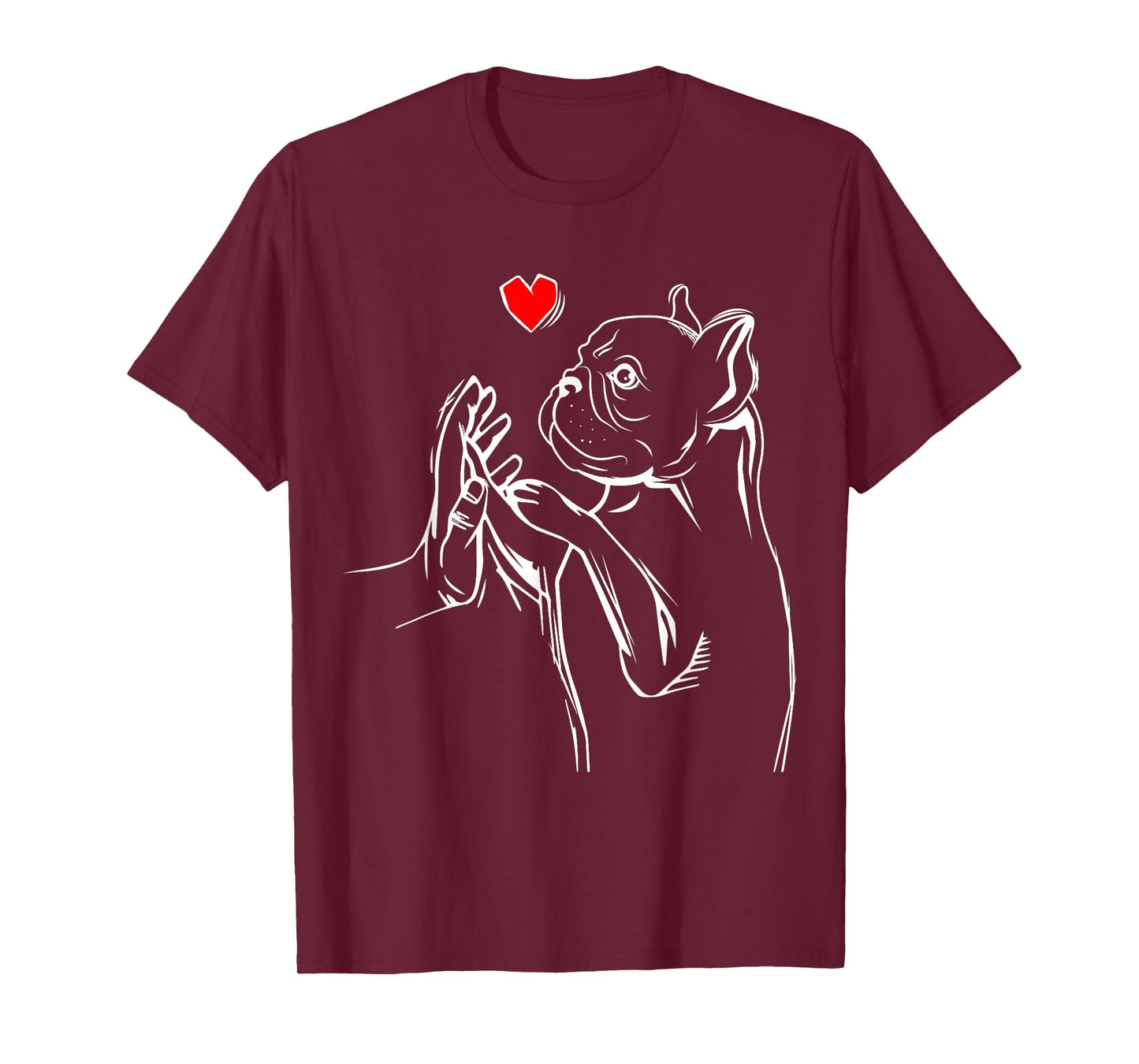 French Bulldog Frenchie Love Dog Mom Women Girls T-Shirt Small